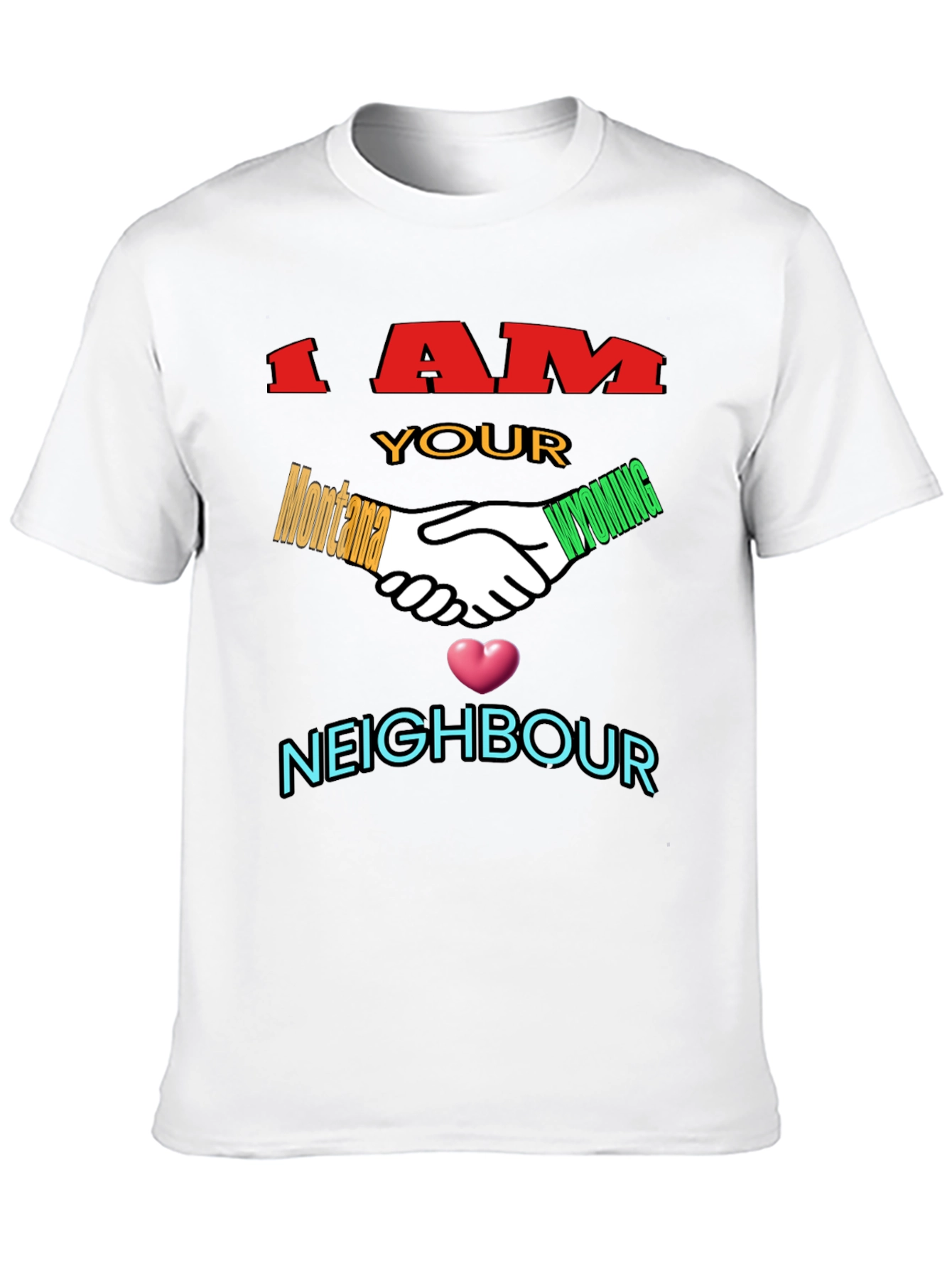 Black I Am Your Neighbour T-Shirt view 10