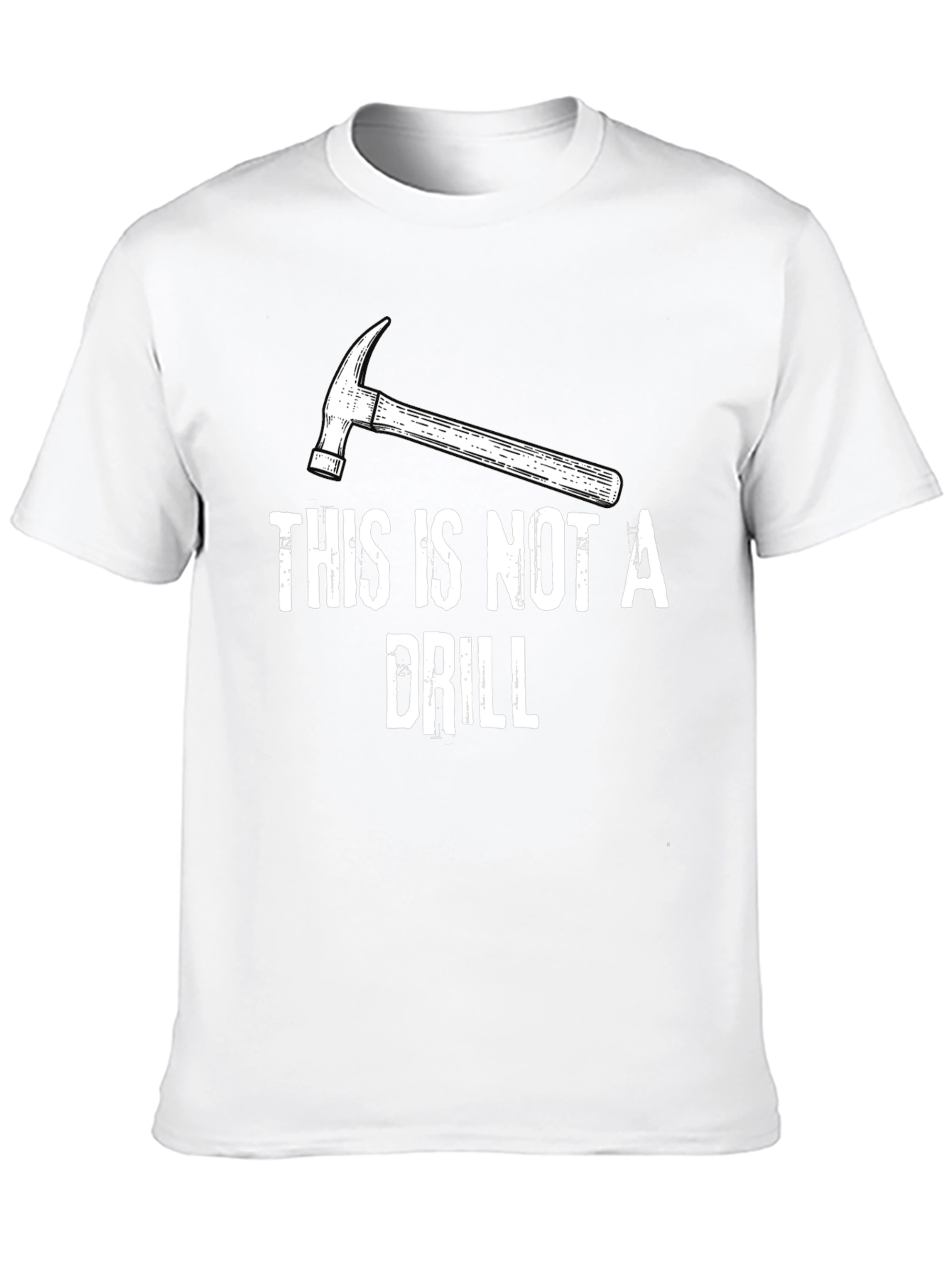 Black This Is Not A Drill Hammer Graphic T-Shirt view 10