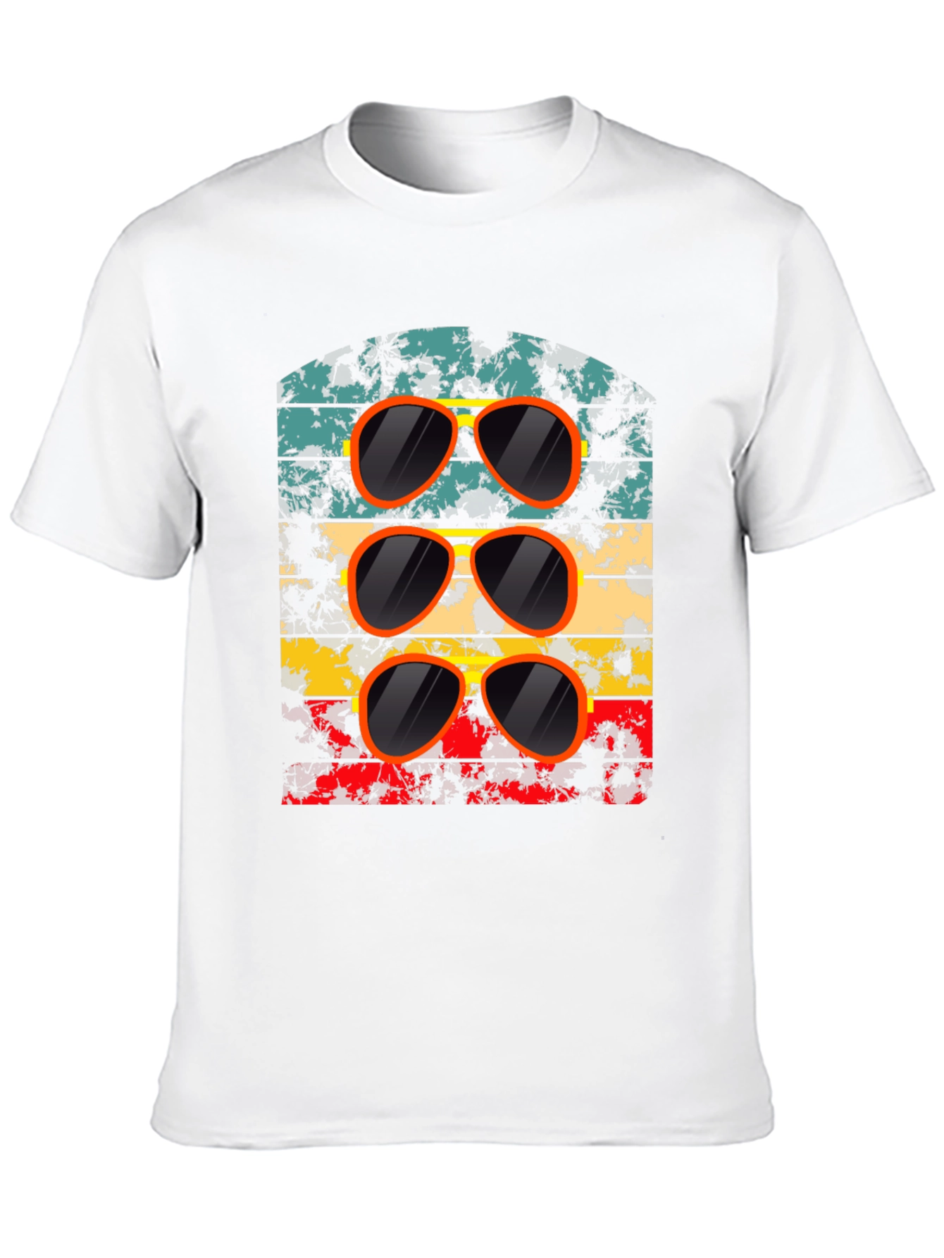 Black Retro Sunglasses T-Shirt - Cool Vintage Design view 10