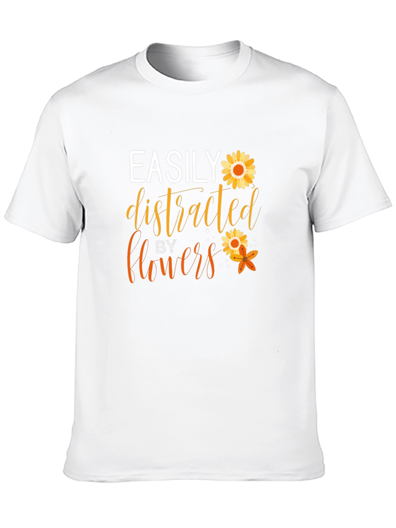 Black Easily Distracted By Flowers Graphic Tee view 10