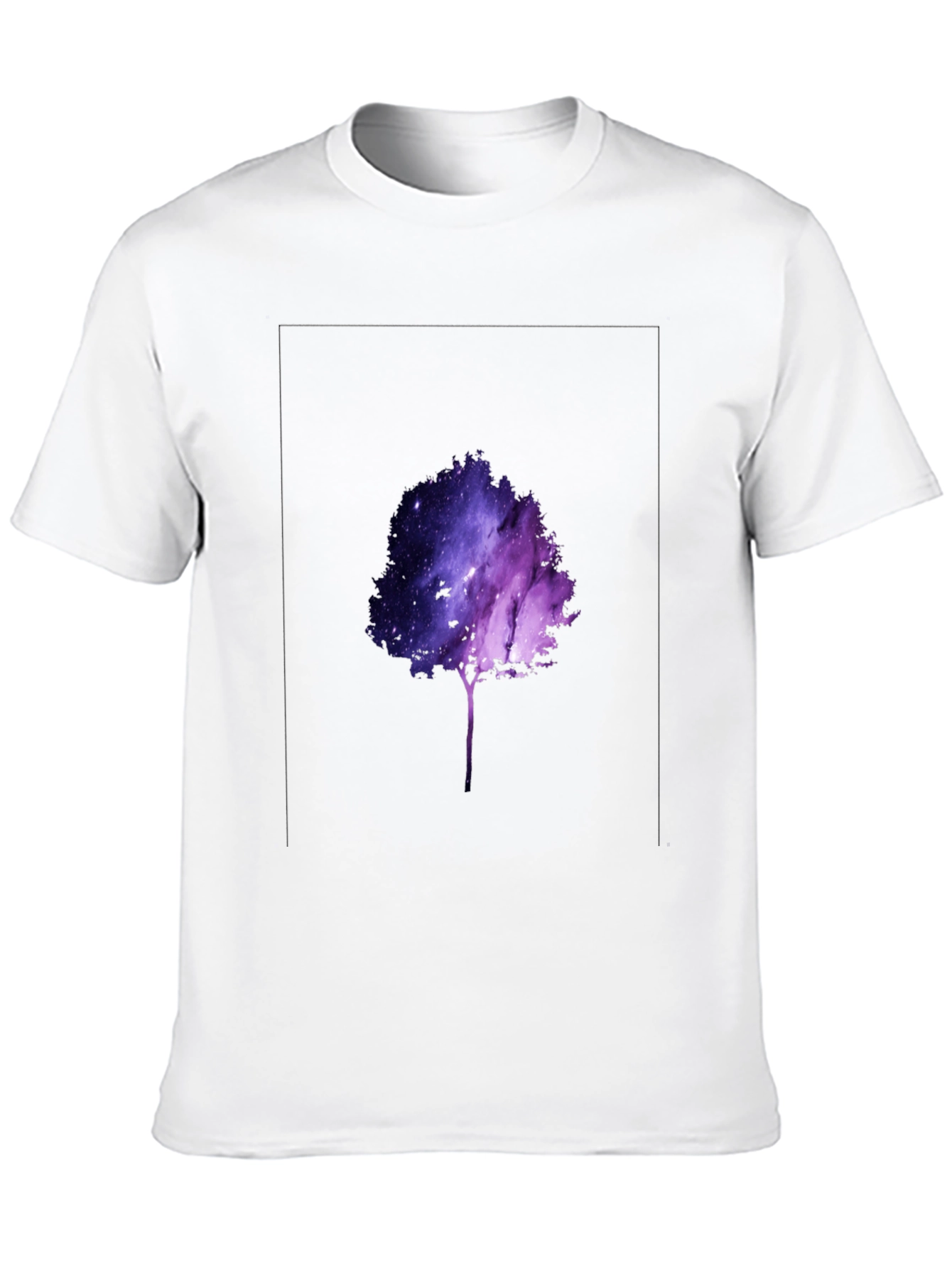 Black Galaxy Tree Graphic Black T-Shirt view 10