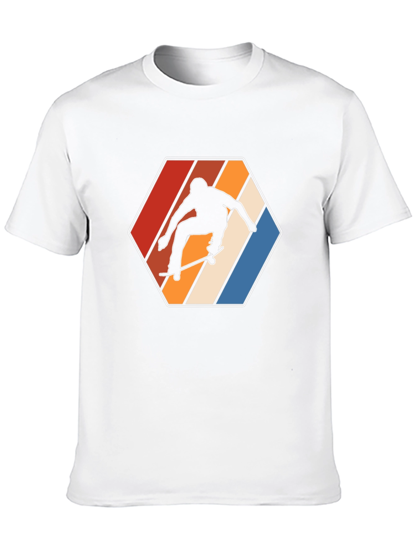 Black Retro Skateboarder Graphic T-Shirt view 10