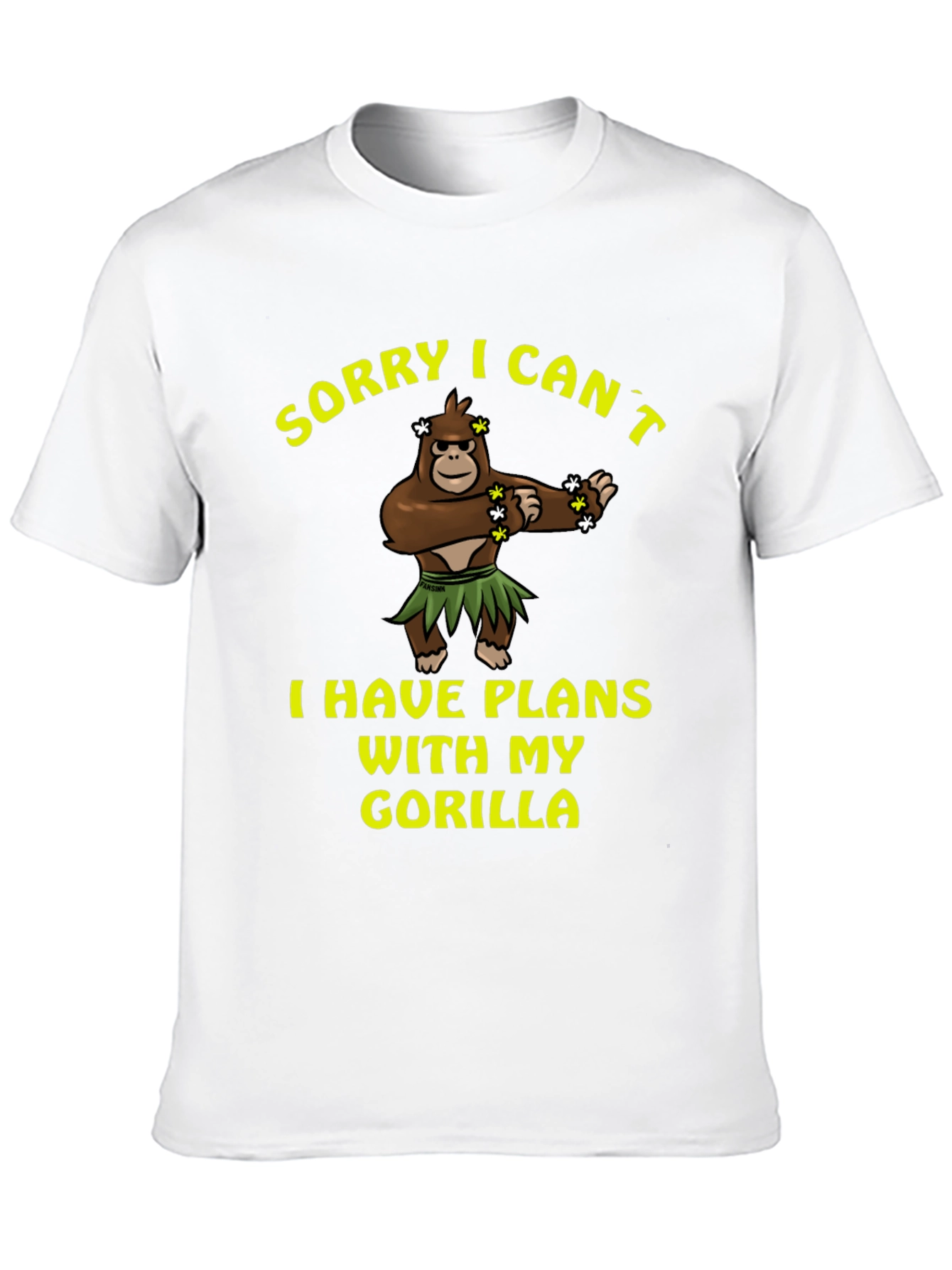 Black Sorry I Can't, Gorilla T-Shirt view 10