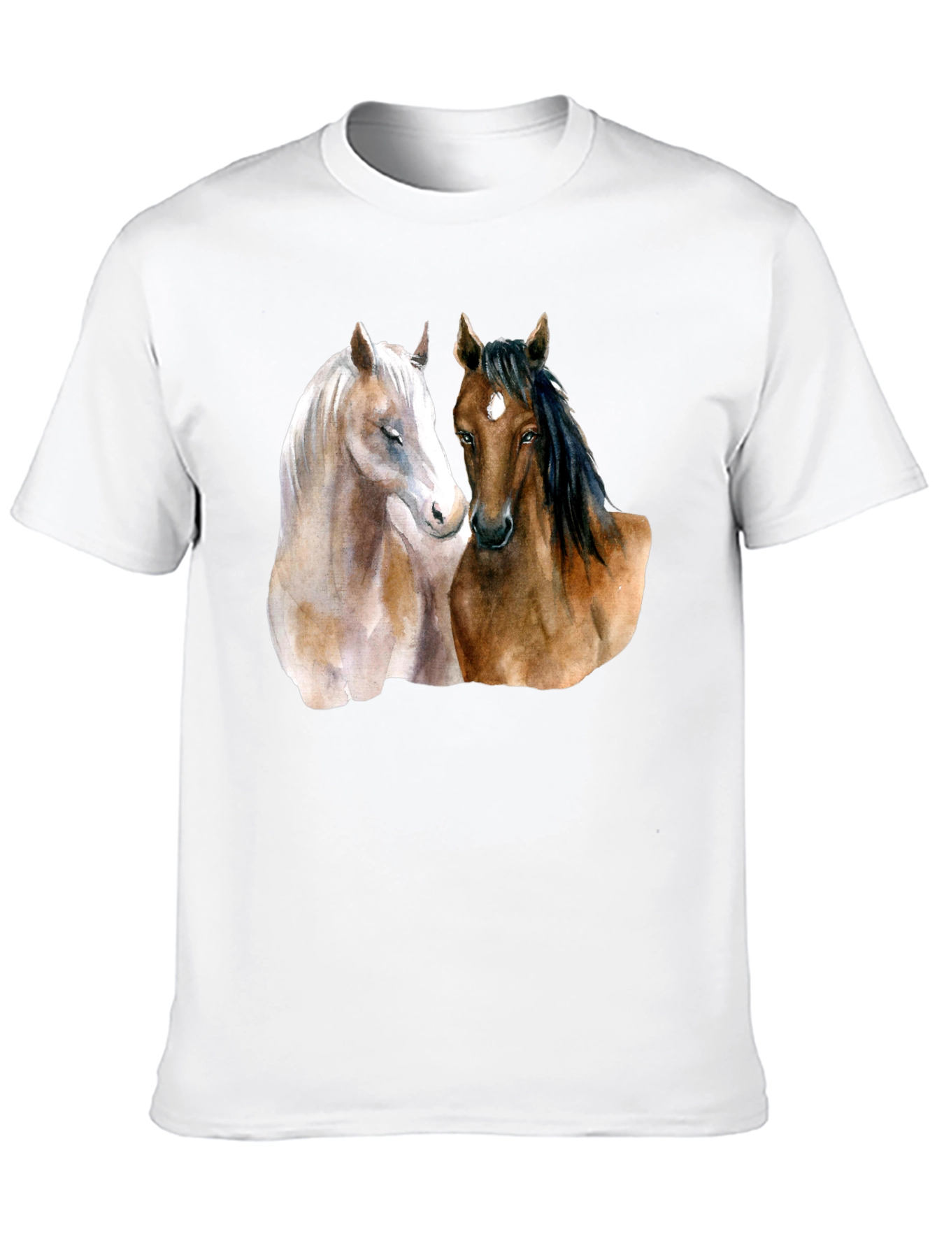 Black Horse Lover's T-Shirt: Artistic Equestrian Design view 10
