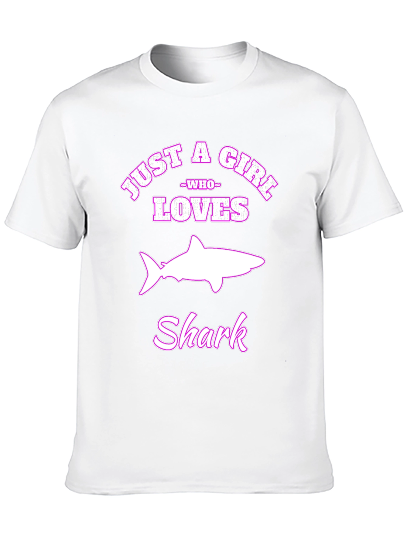 Black Just a Girl Who Loves Sharks T-Shirt view 10