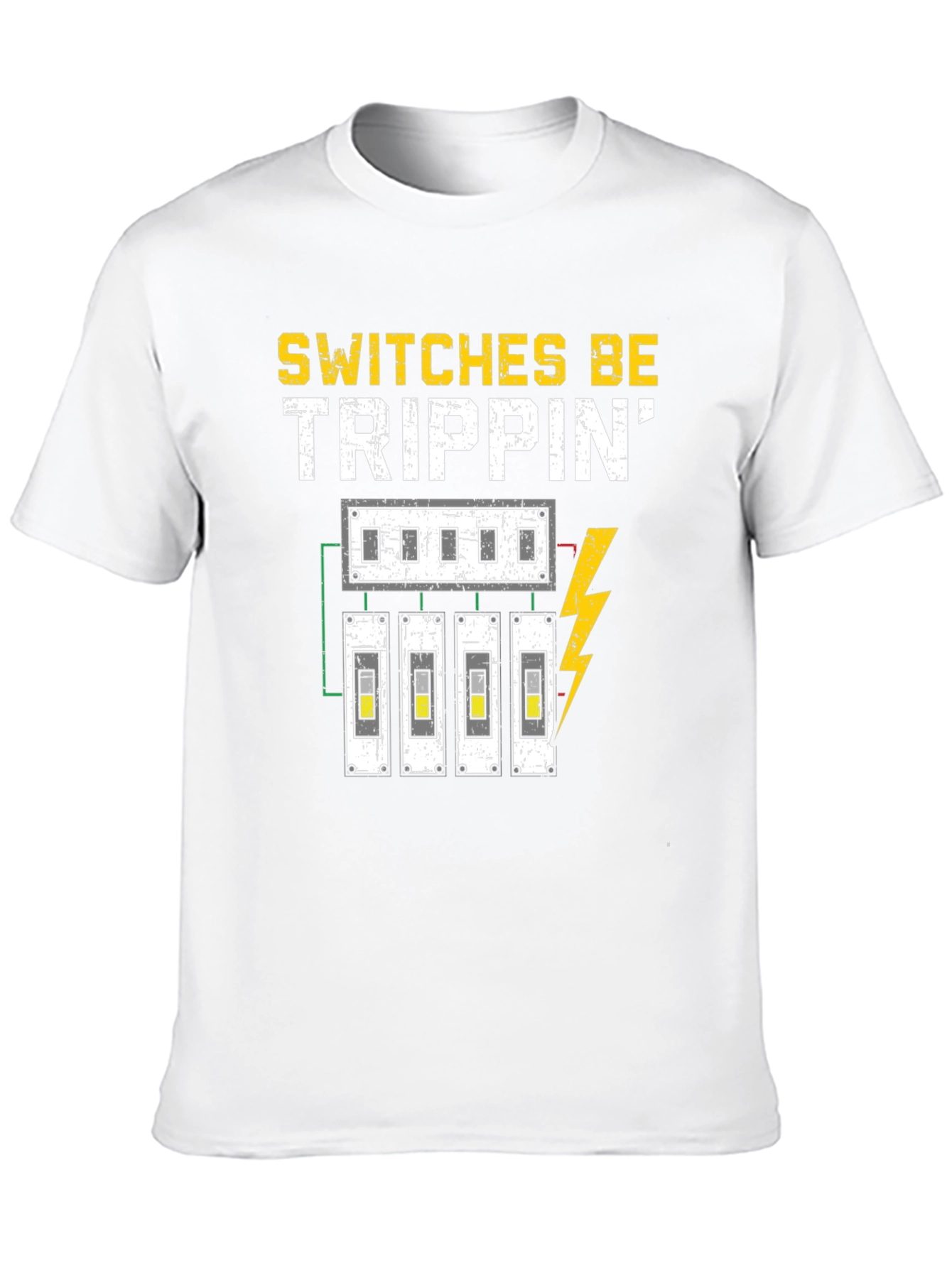 Black Switches Be Trippin' Funny Electrician T-Shirt view 10