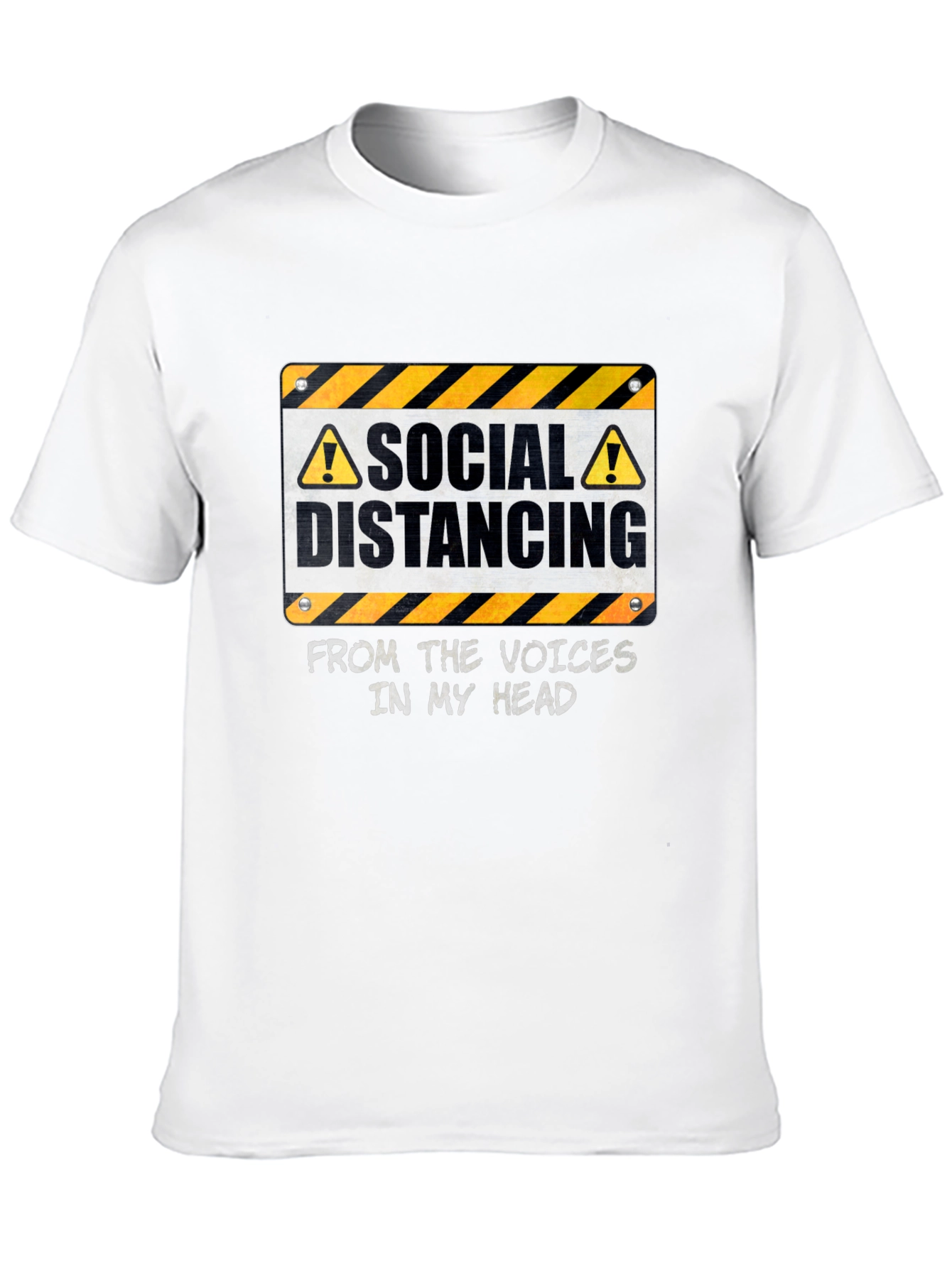 Black Social Distancing From Voices T-Shirt view 10