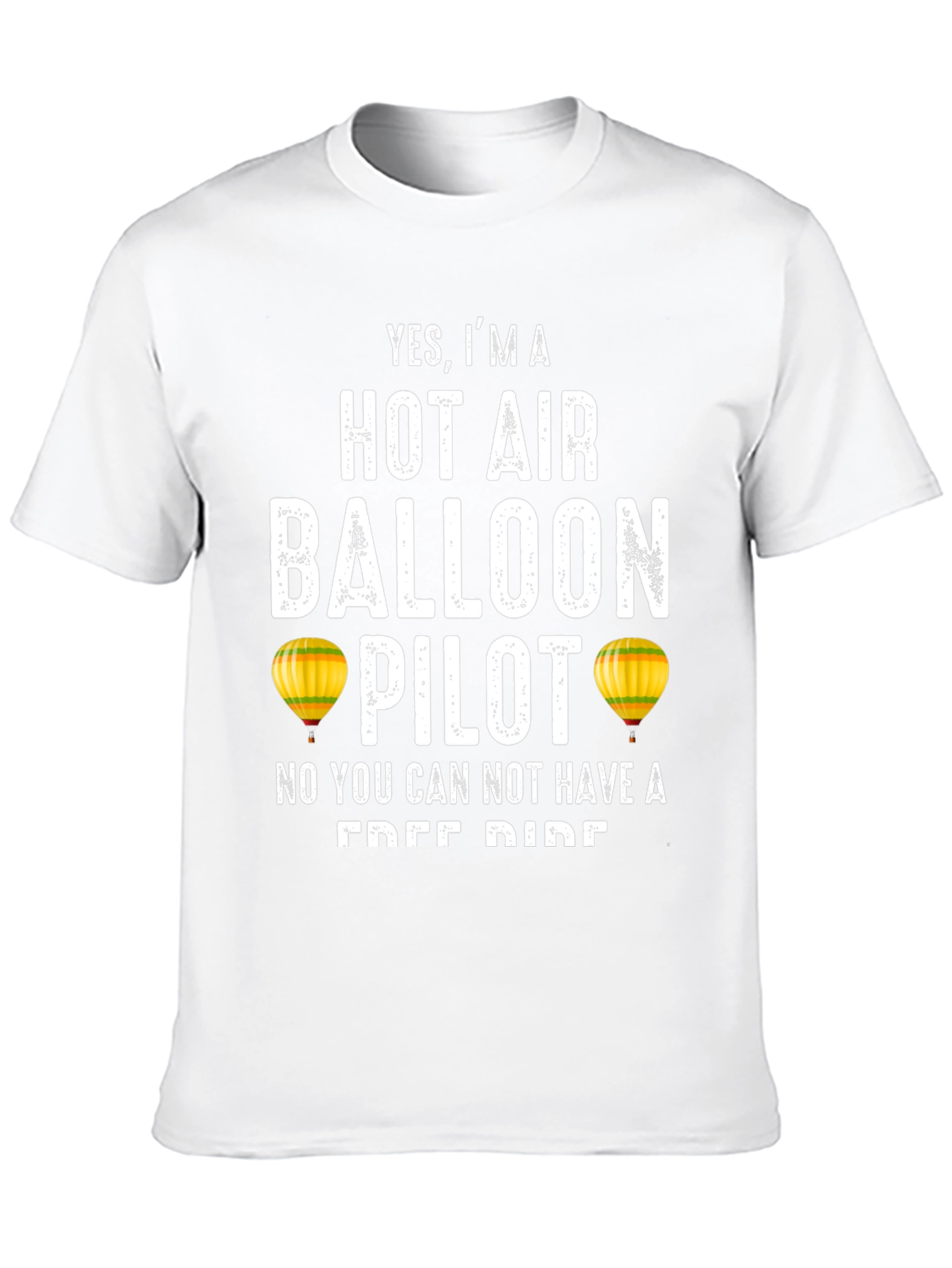 Black Hot Air Balloon Pilot Funny T-Shirt view 10