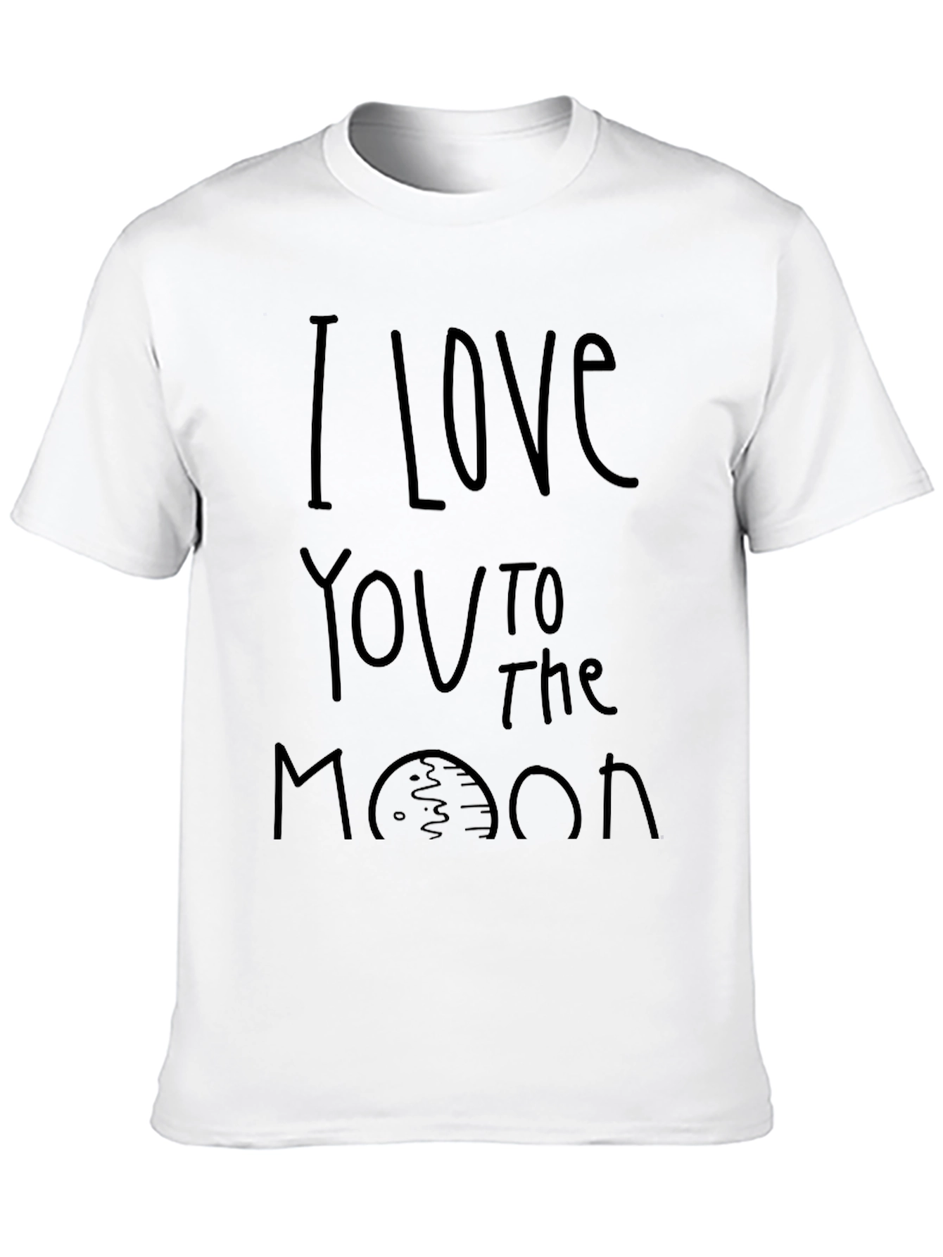 Black I Love You To The Moon Black Tee view 10