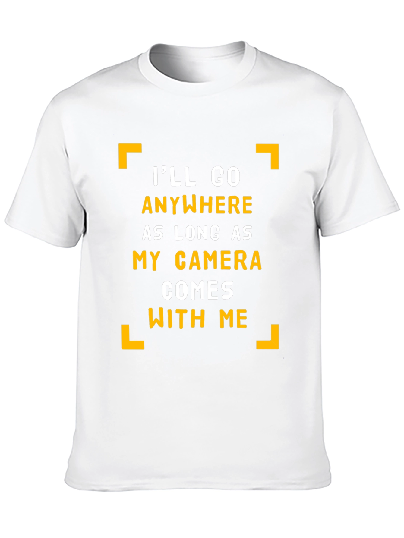 Black Camera Lover's Black T-Shirt - I'll Go Anywhere Graphic Tee view 10