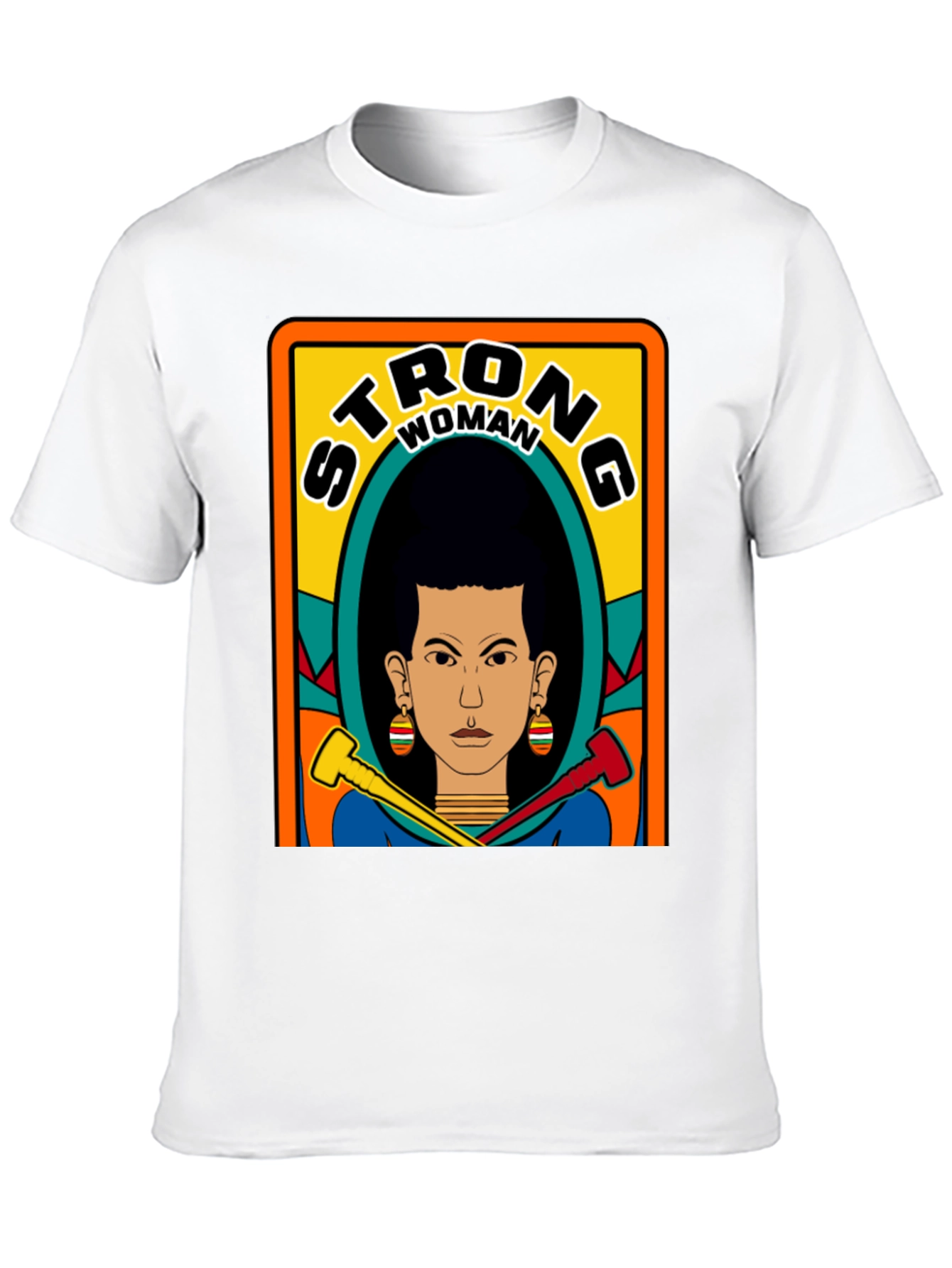 Black Strong Woman Graphic Tee - Black view 10