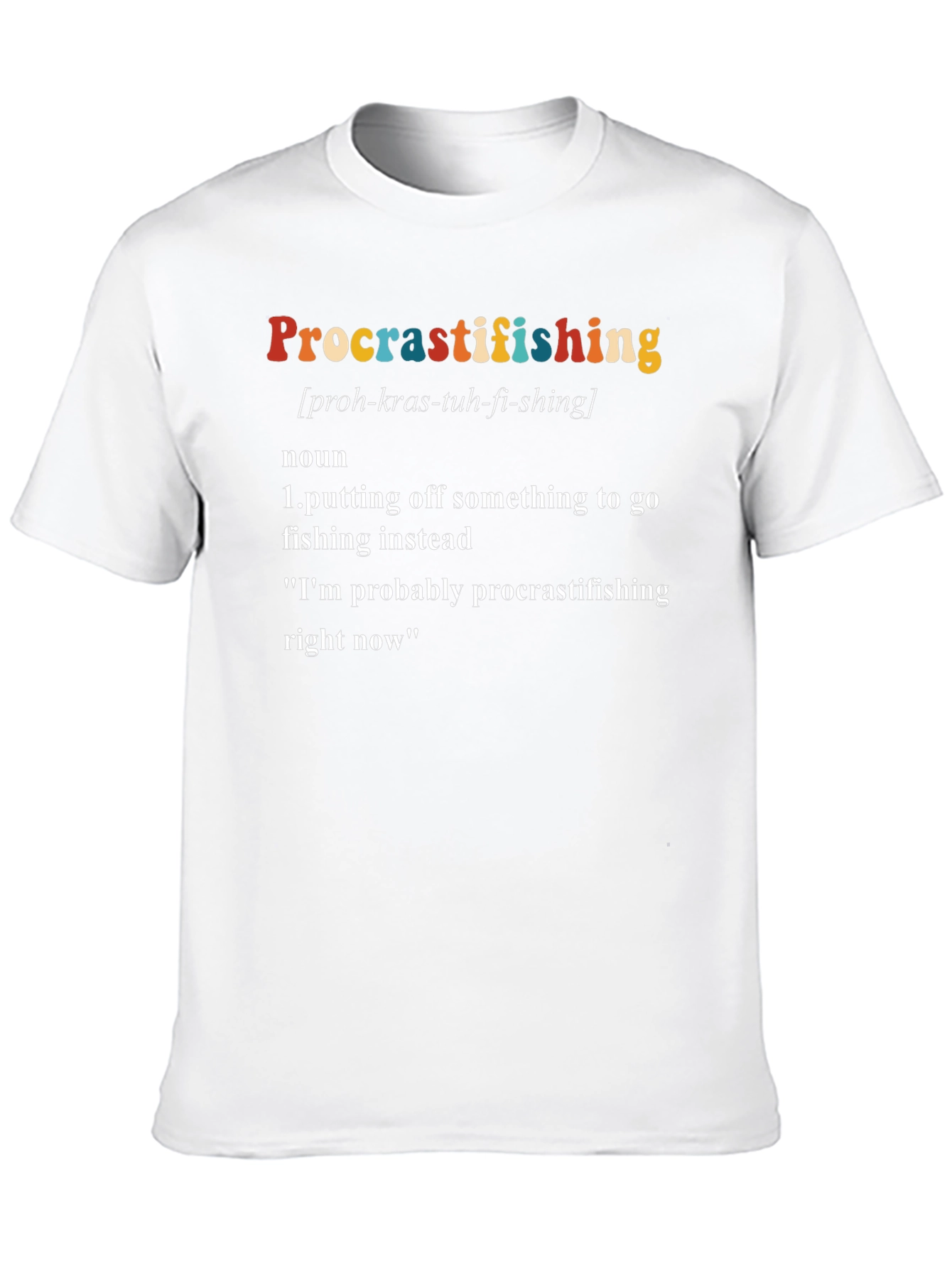 Black Procrastifishing Graphic Tee - Funny Fishing Definition Shirt view 10