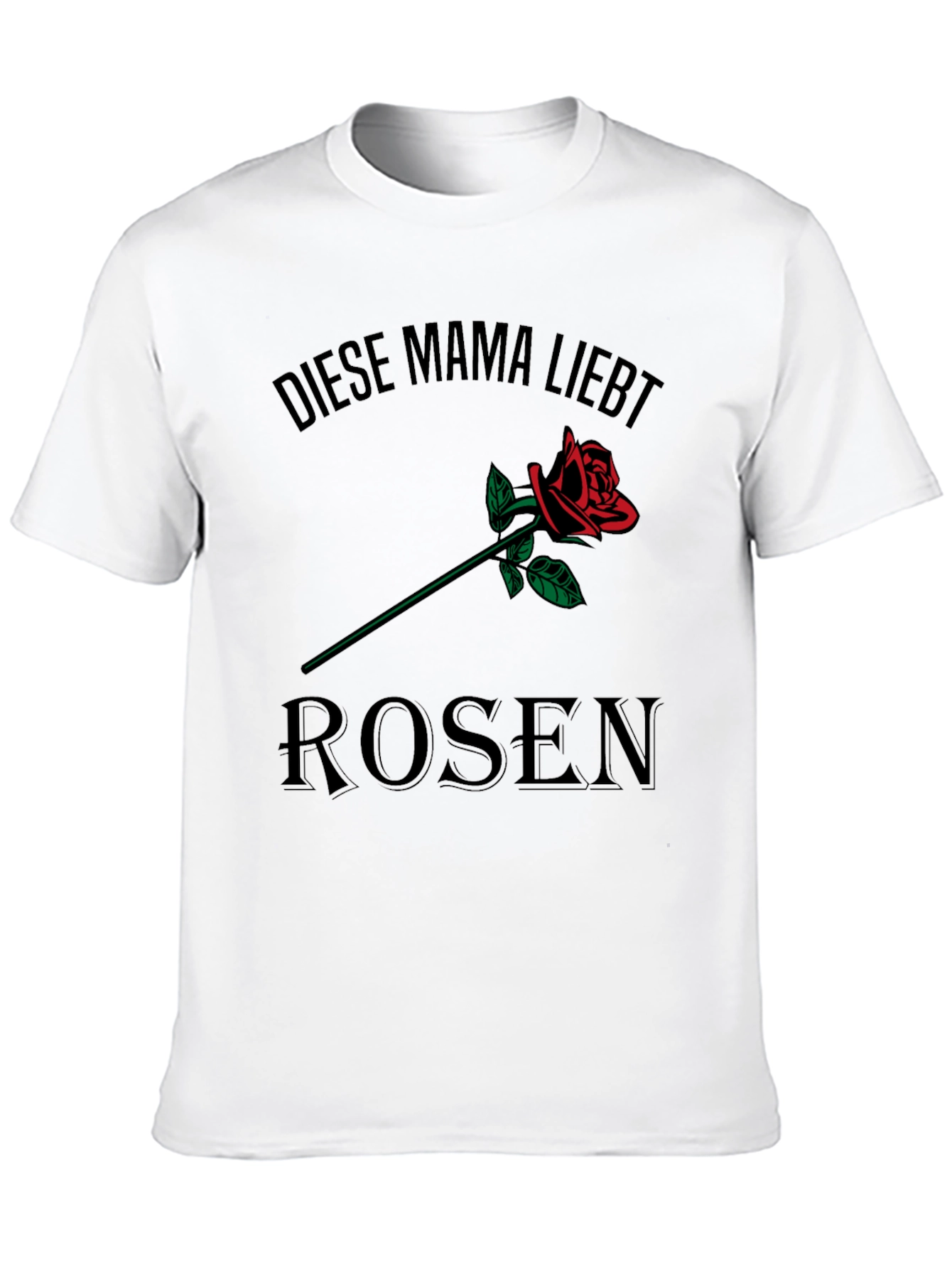Black Diese Mama Liebt Rosen T-Shirt - Black view 10