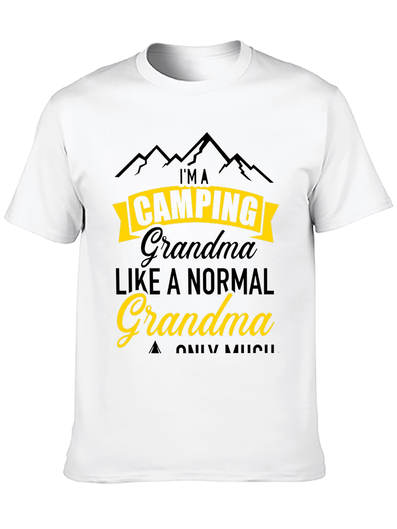 Black Camping Grandma T-Shirt - Funny Outdoor Tee view 10