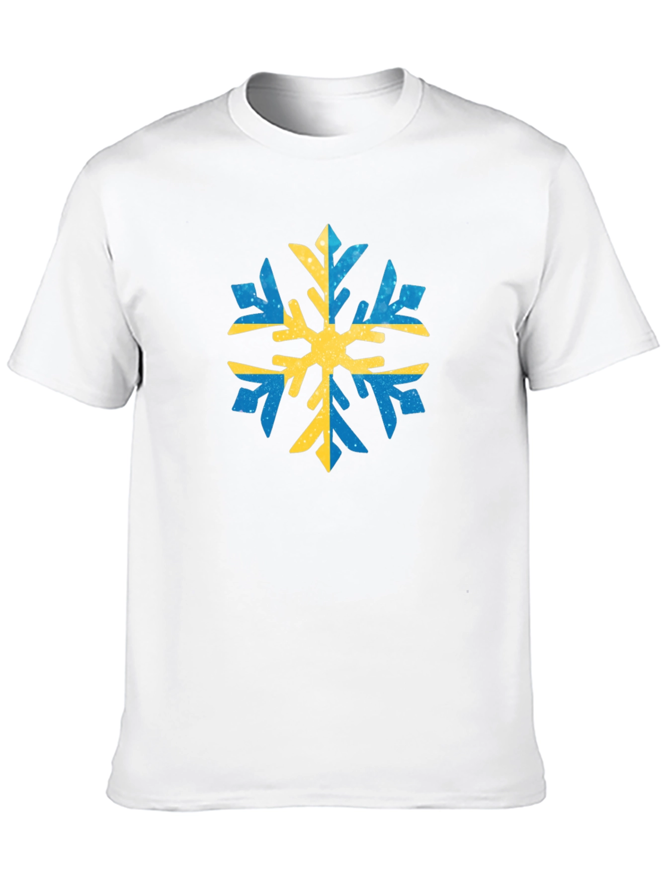 Black Swedish Snowflake Graphic Tee - Black Cotton view 10