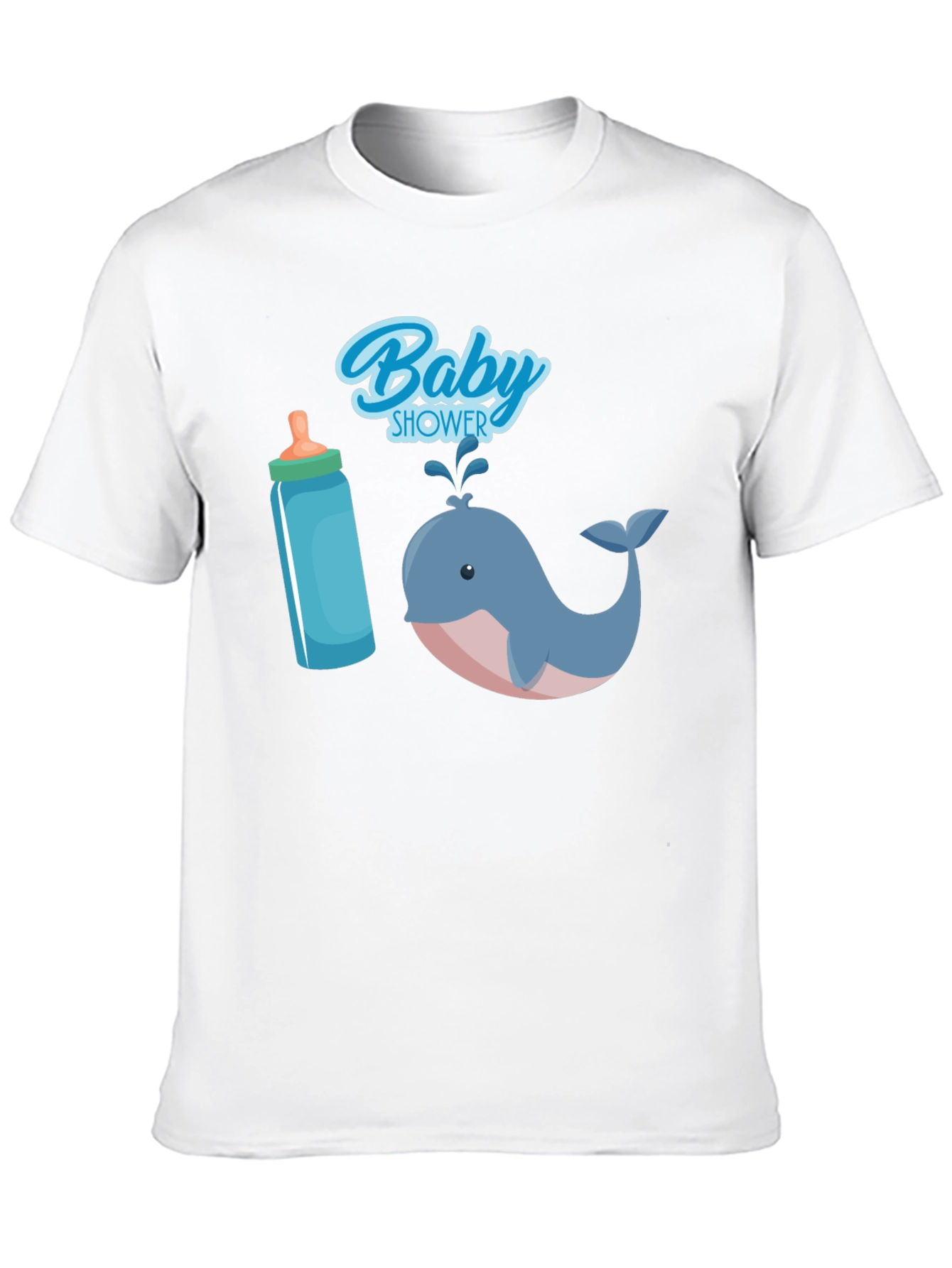 Black Baby Shower Whale T-Shirt view 10