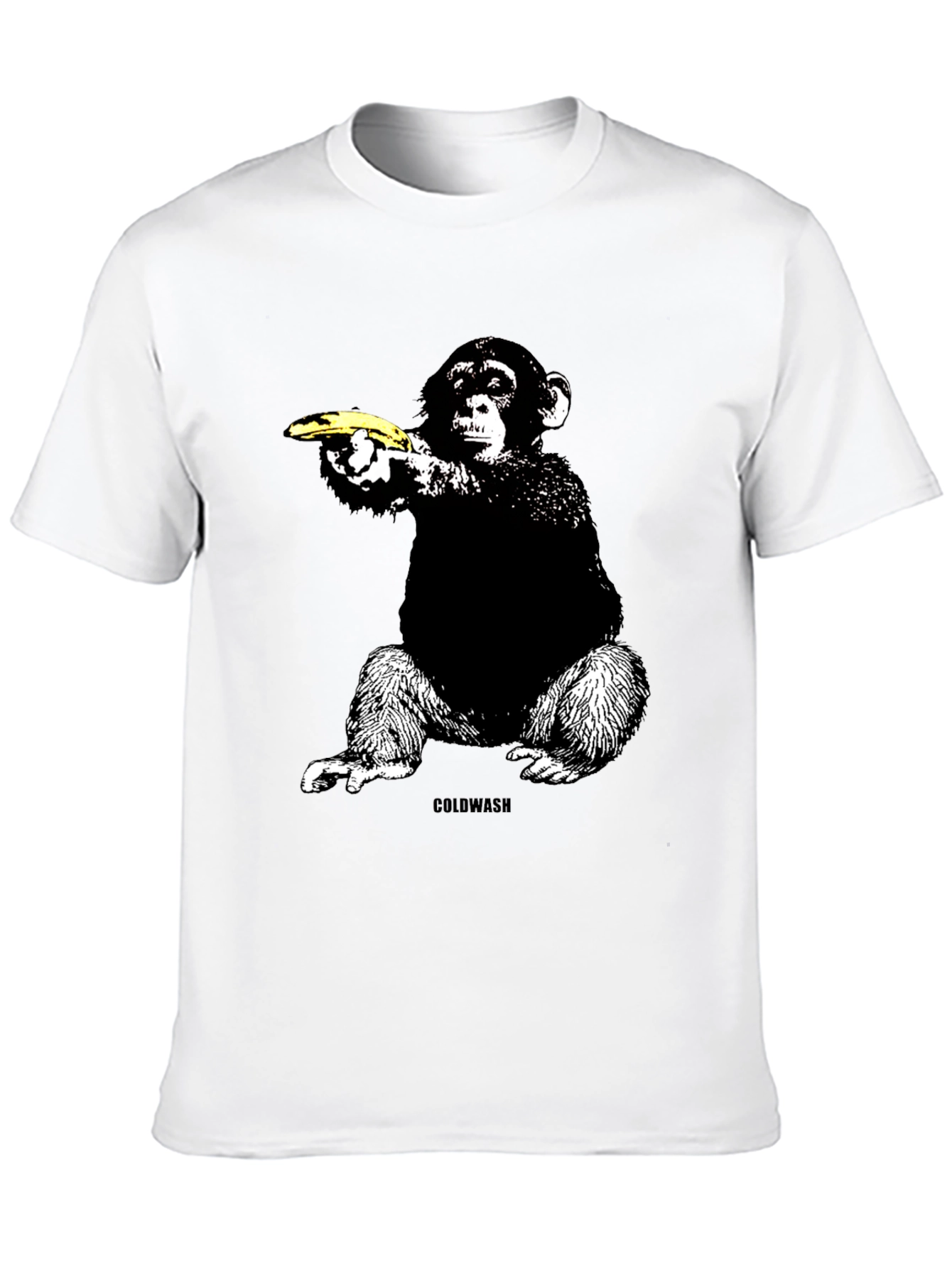 Black Banana Gun Monkey T-Shirt - Unique Graphic Tee view 10
