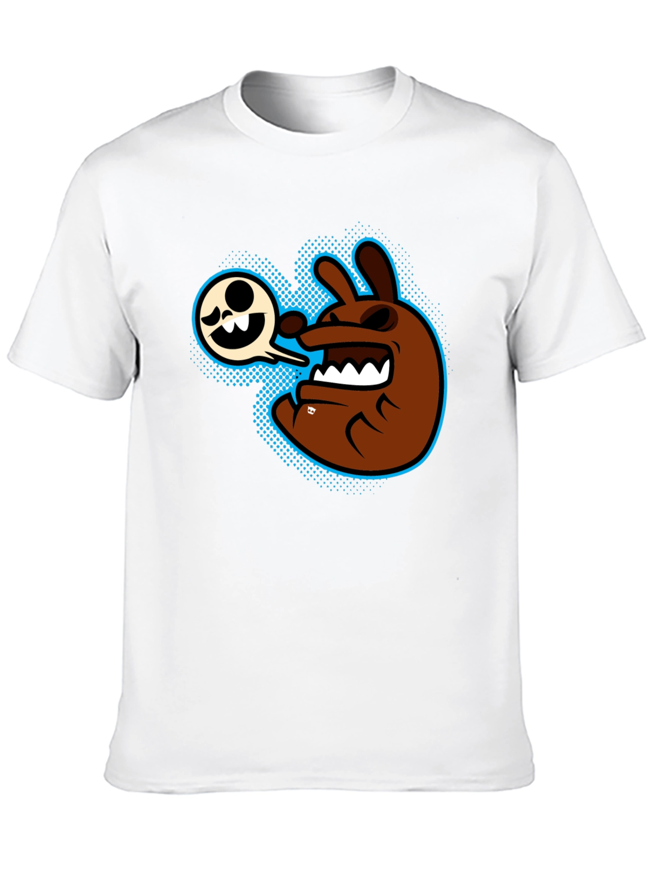 Black Cartoon Character Graphic T-Shirt - Men's Black Tee view 10