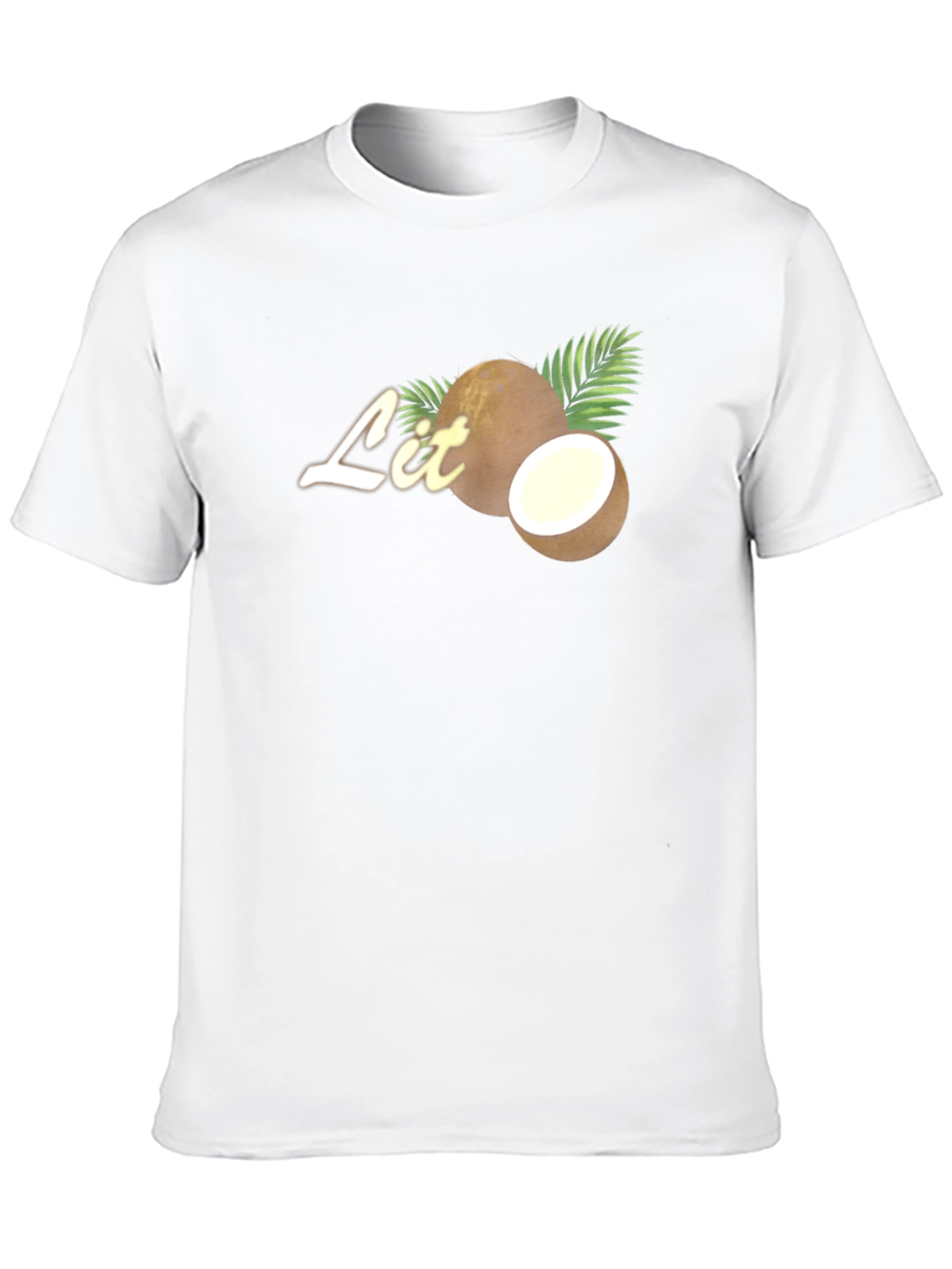 Black Coconut Lit Tee - Tropical Vibes T-Shirt view 10