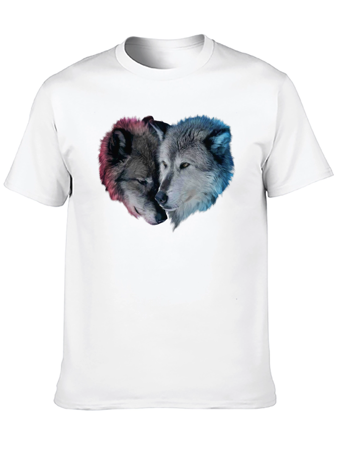 Black Wolf Heart Graphic Black T-Shirt view 10