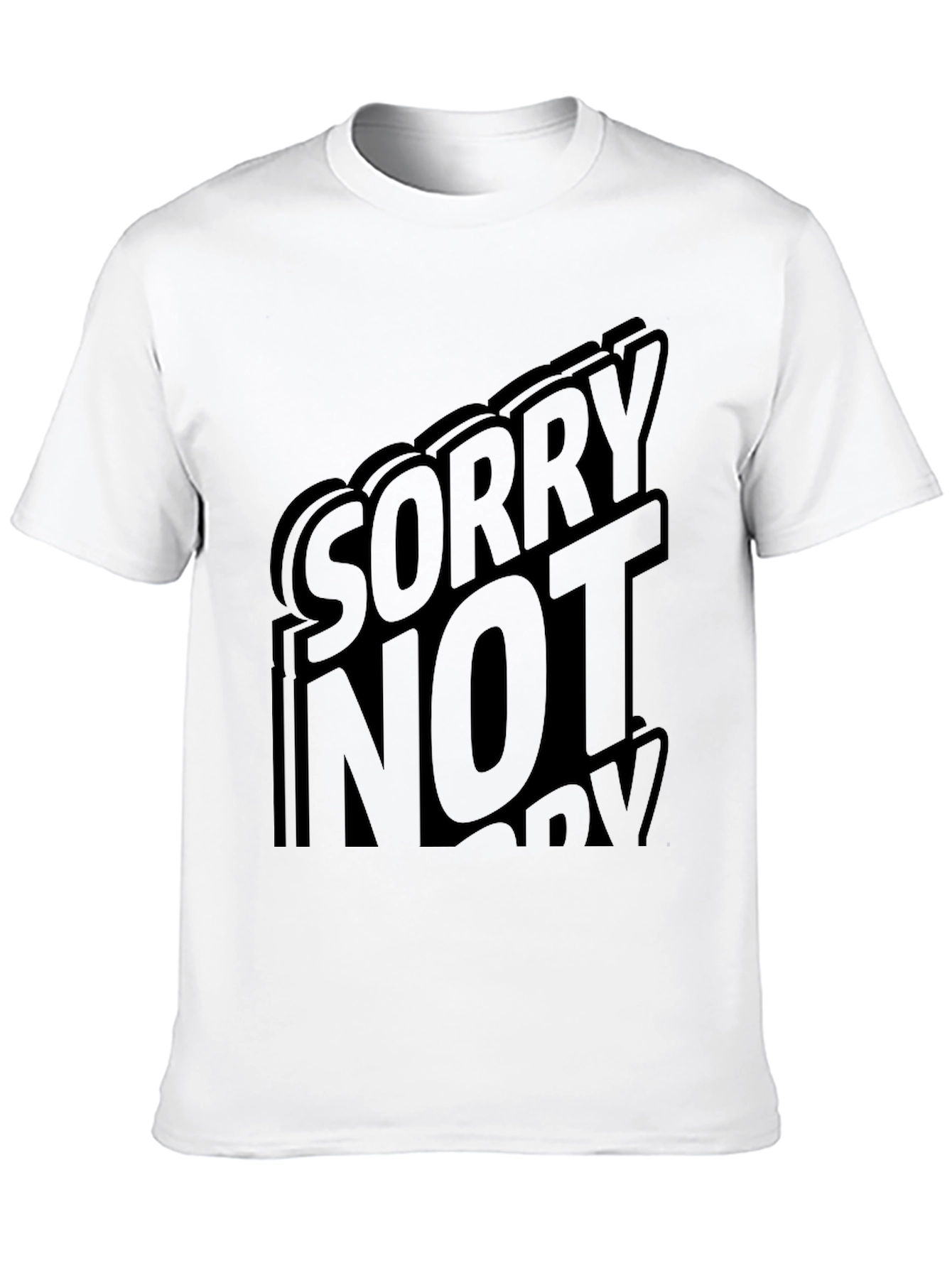 Black Sorry Not Sorry Black Graphic T-Shirt view 10