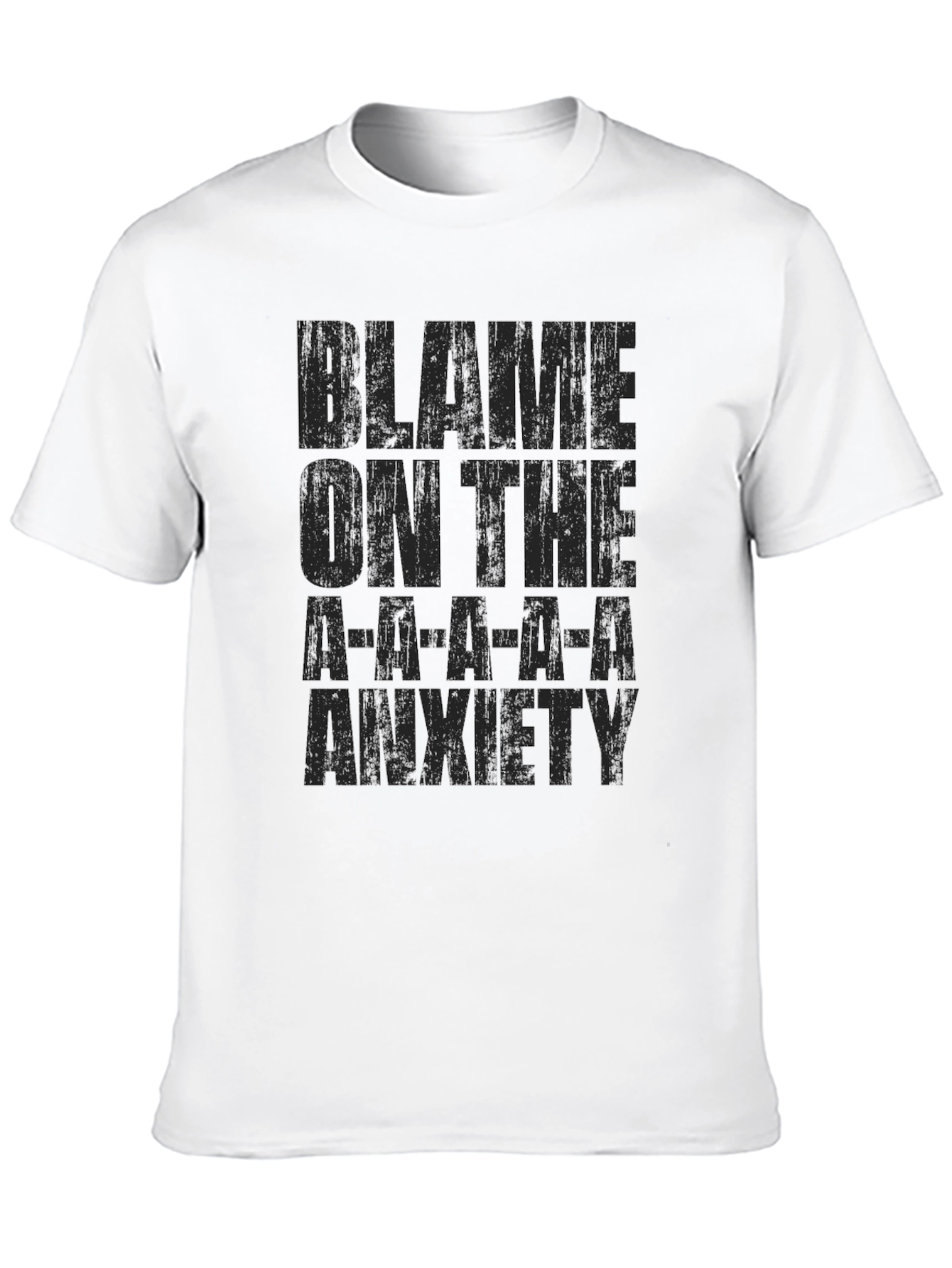 Black Blame on the Anxiety Graphic T-Shirt view 10