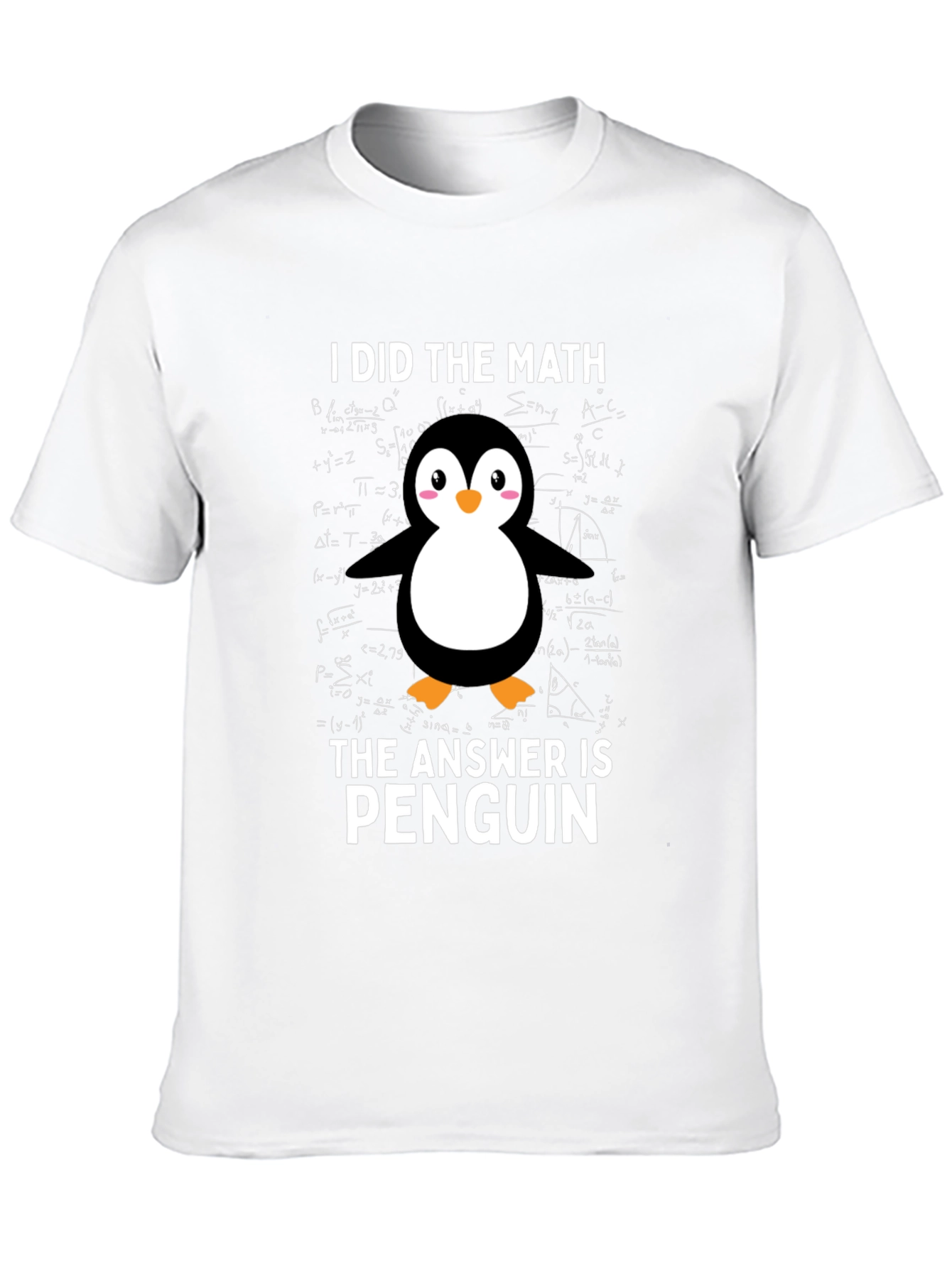 Black Funny Math Penguin T-Shirt view 10