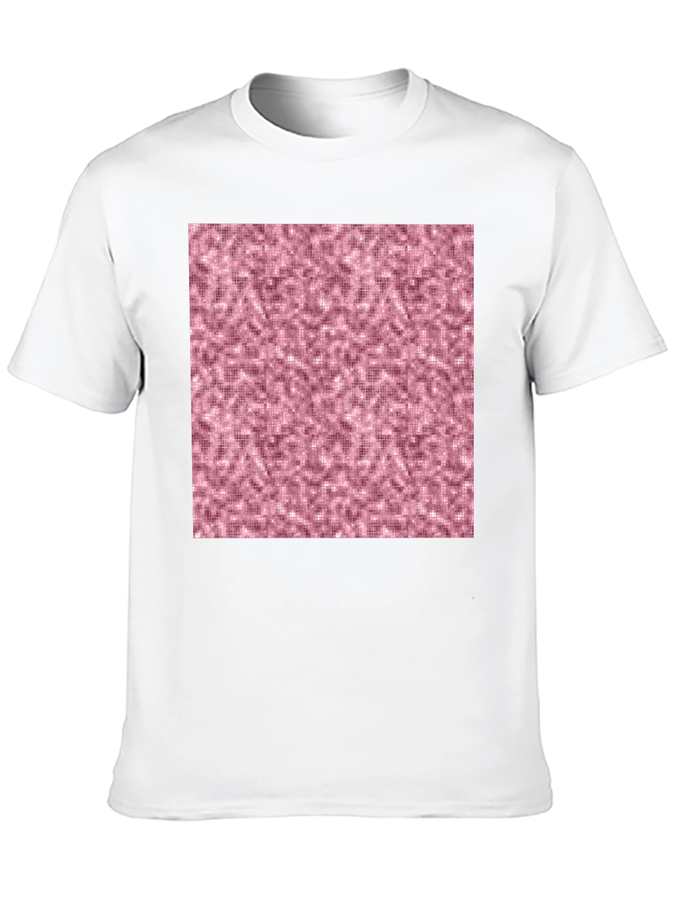 Black Stylish Black T-Shirt with Abstract Pink Pattern view 10