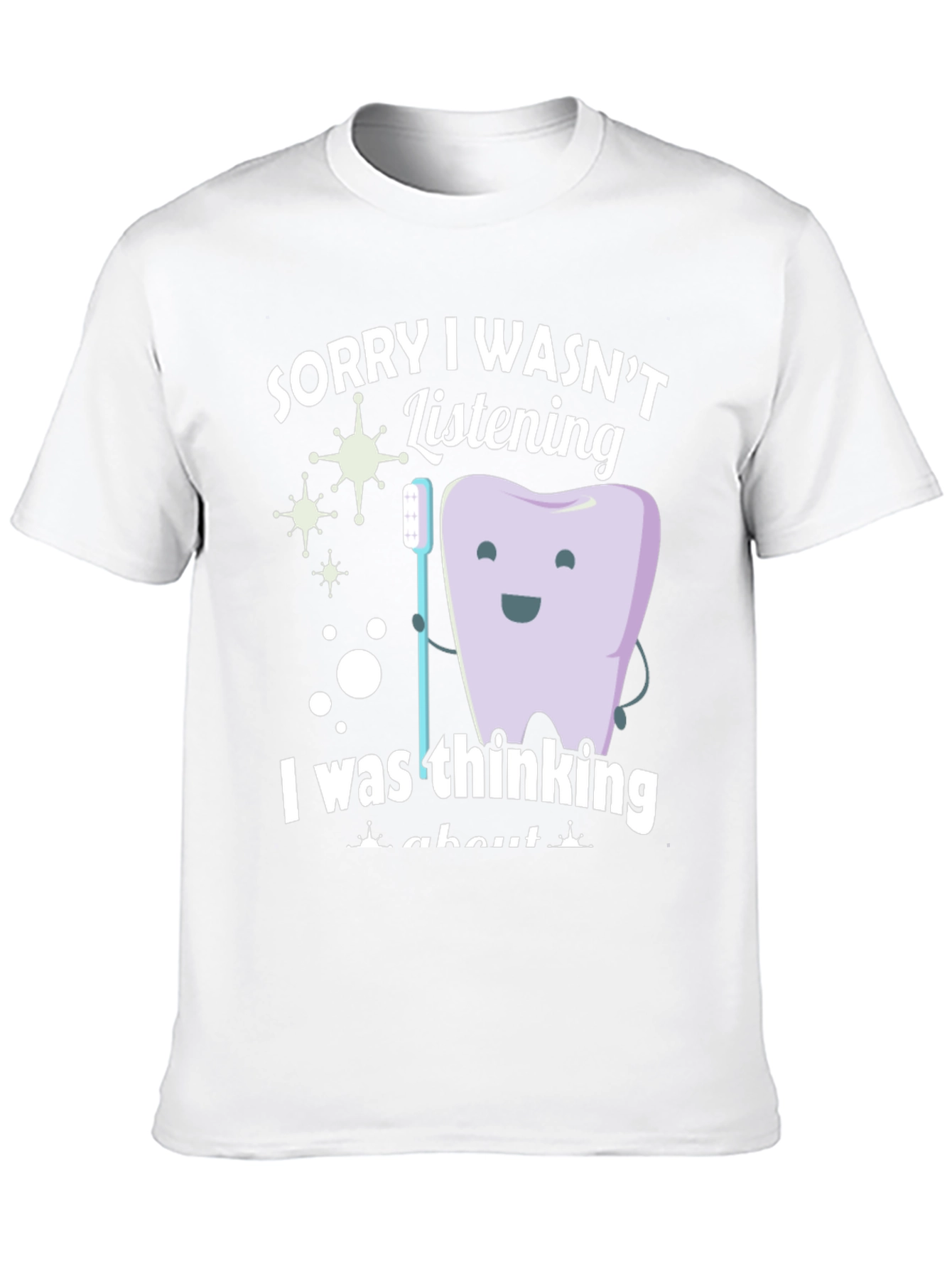 Black Funny Dentist T-Shirt - Sorry I Wasn't Listening view 10