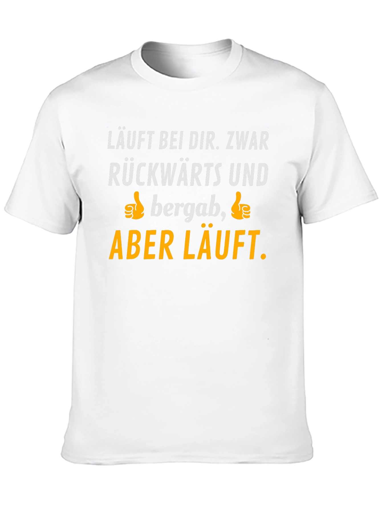 Black Funny German Saying T-Shirt - Läuft bei dir view 10