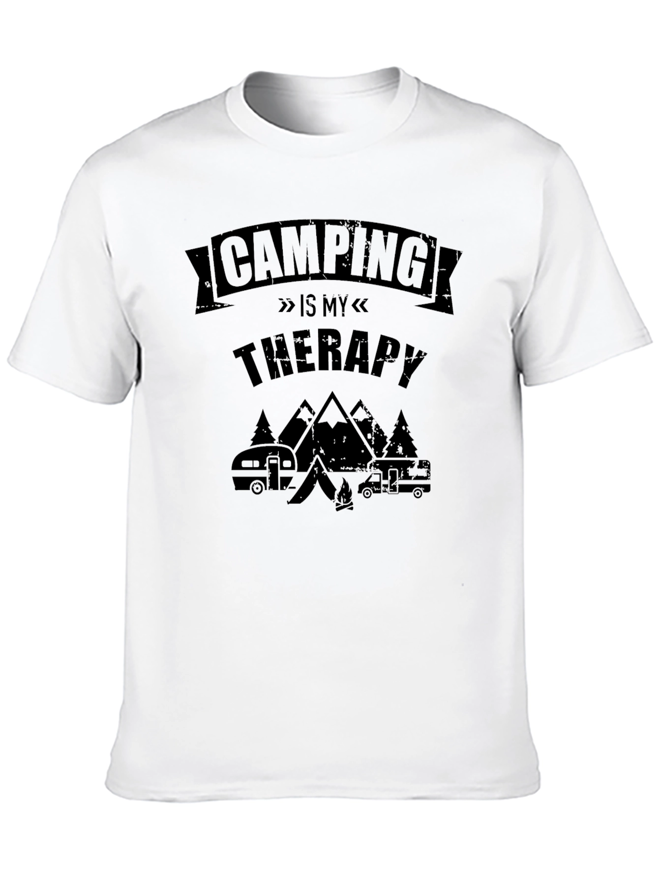 Black Camping is My Therapy Graphic T-Shirt view 10
