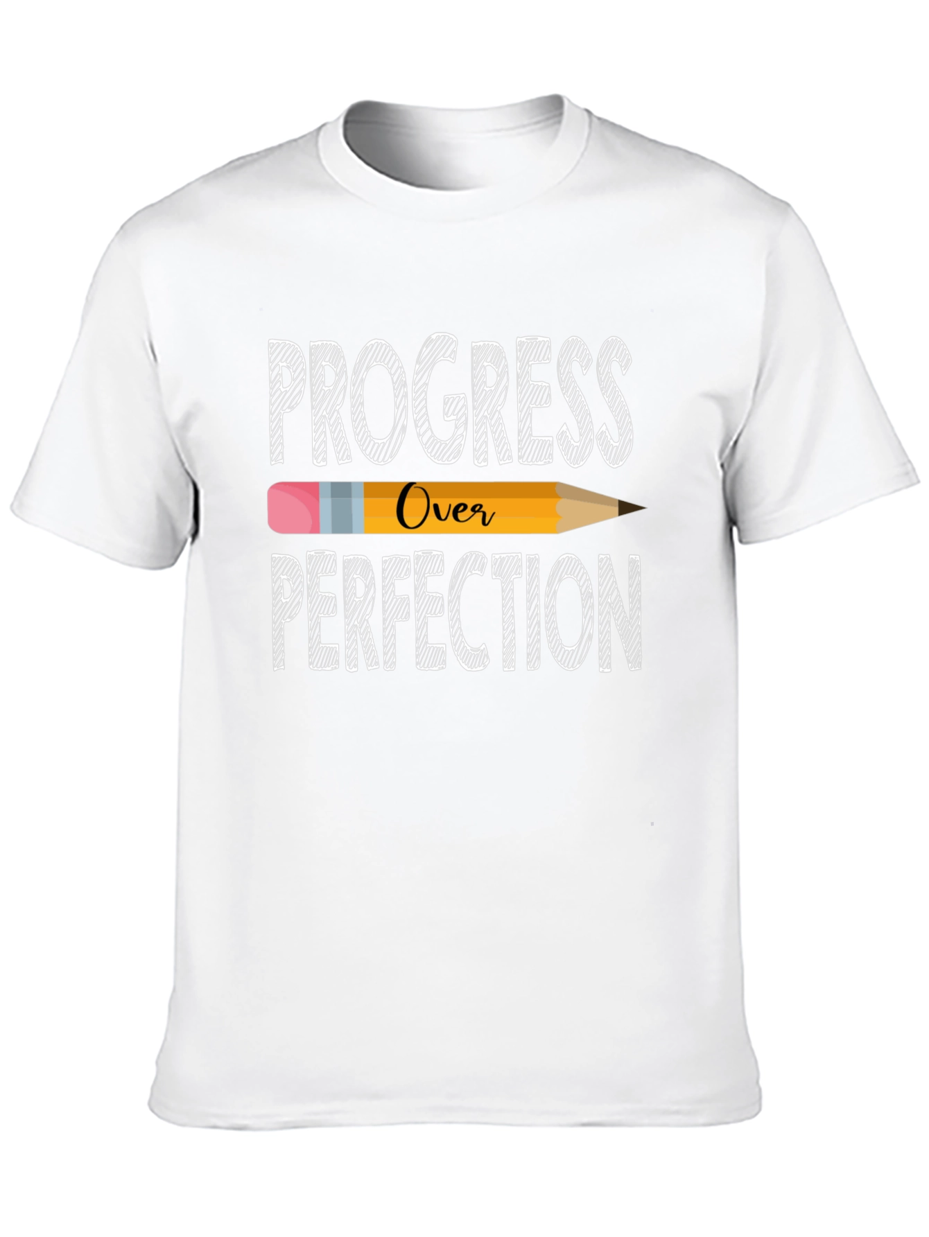 Black Progress Over Perfection T-Shirt - Motivational Teacher Tee view 10