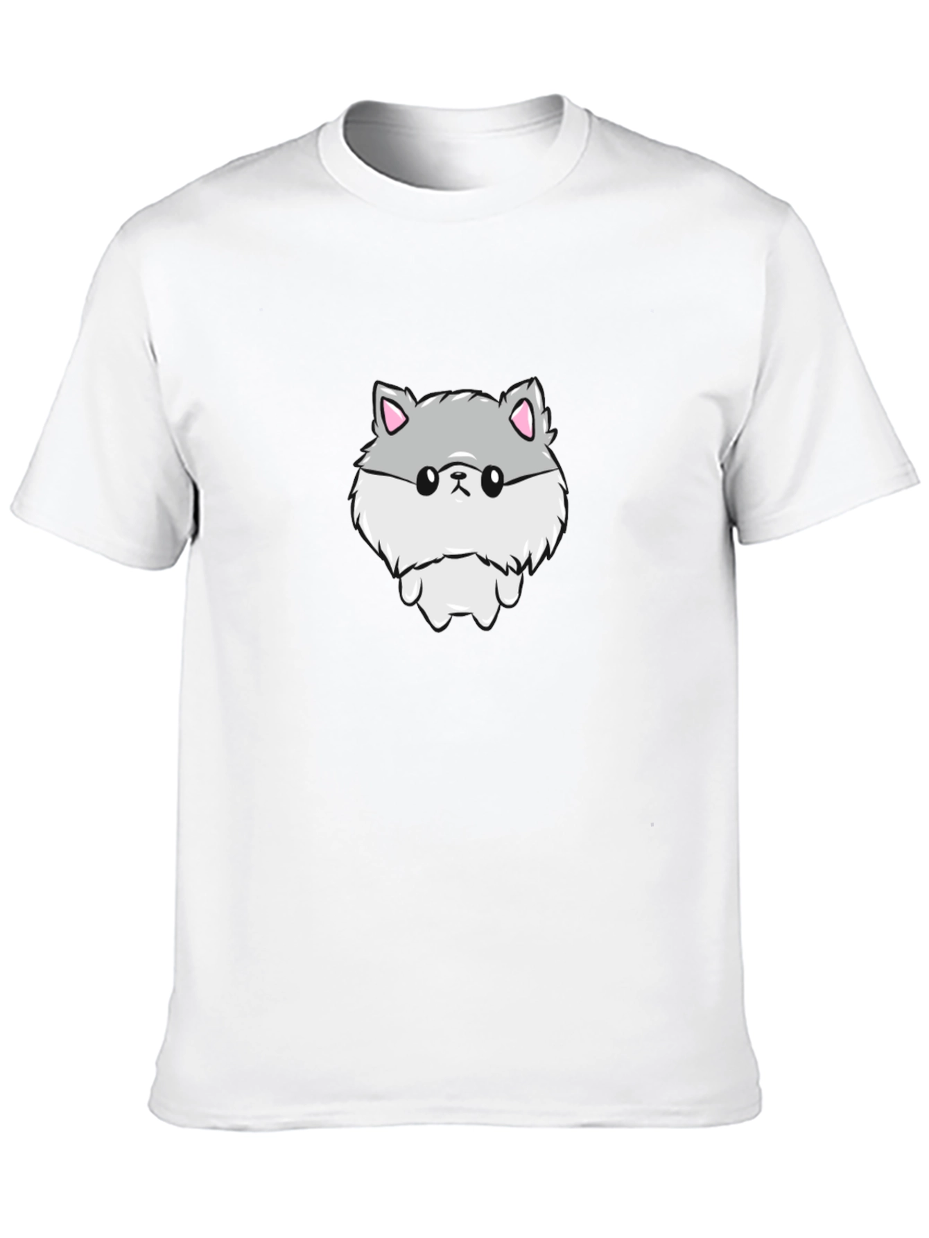 Black Cute Hamster Graphic Print Black T-Shirt view 10