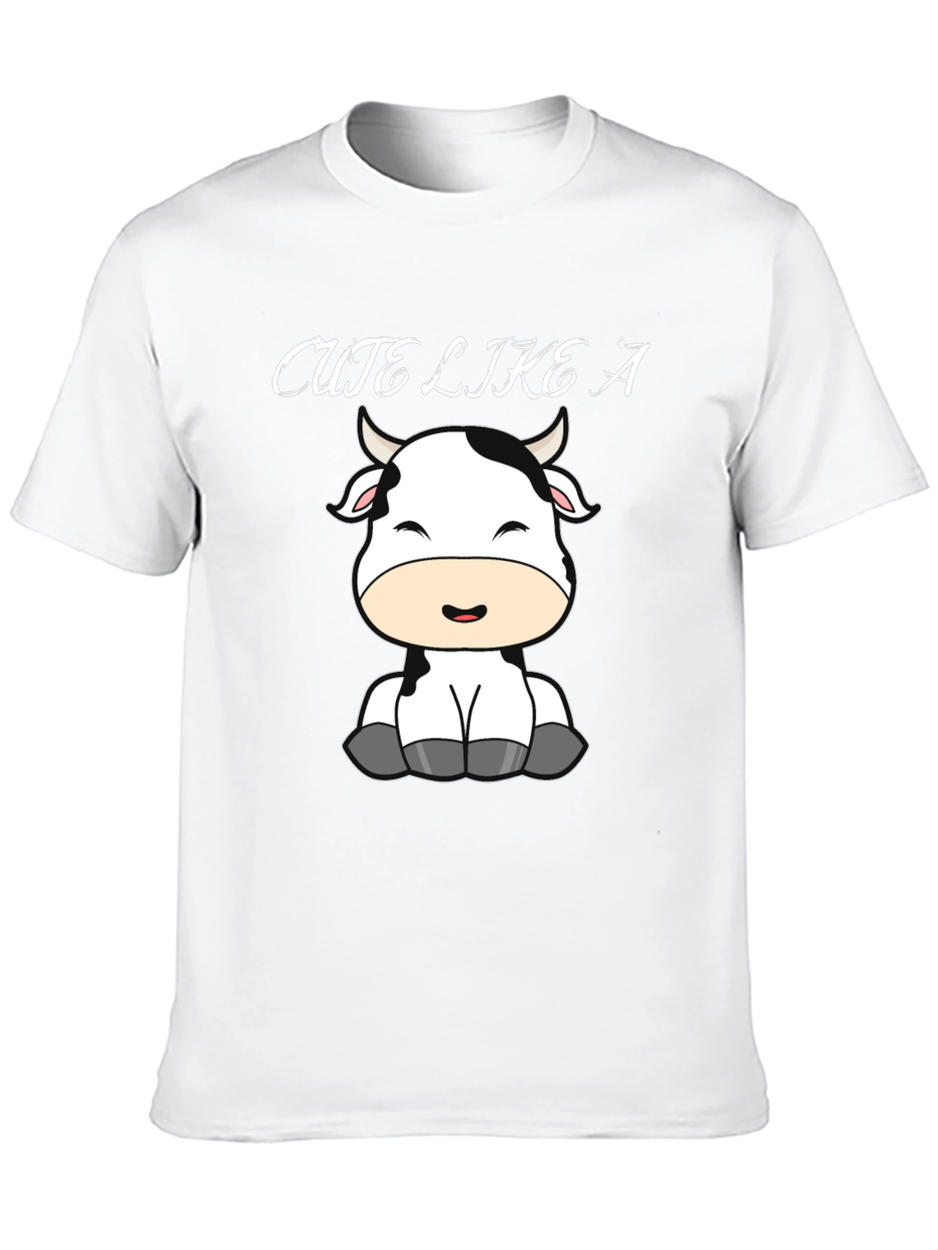 Black Cute Like a Cow Black T-Shirt view 10