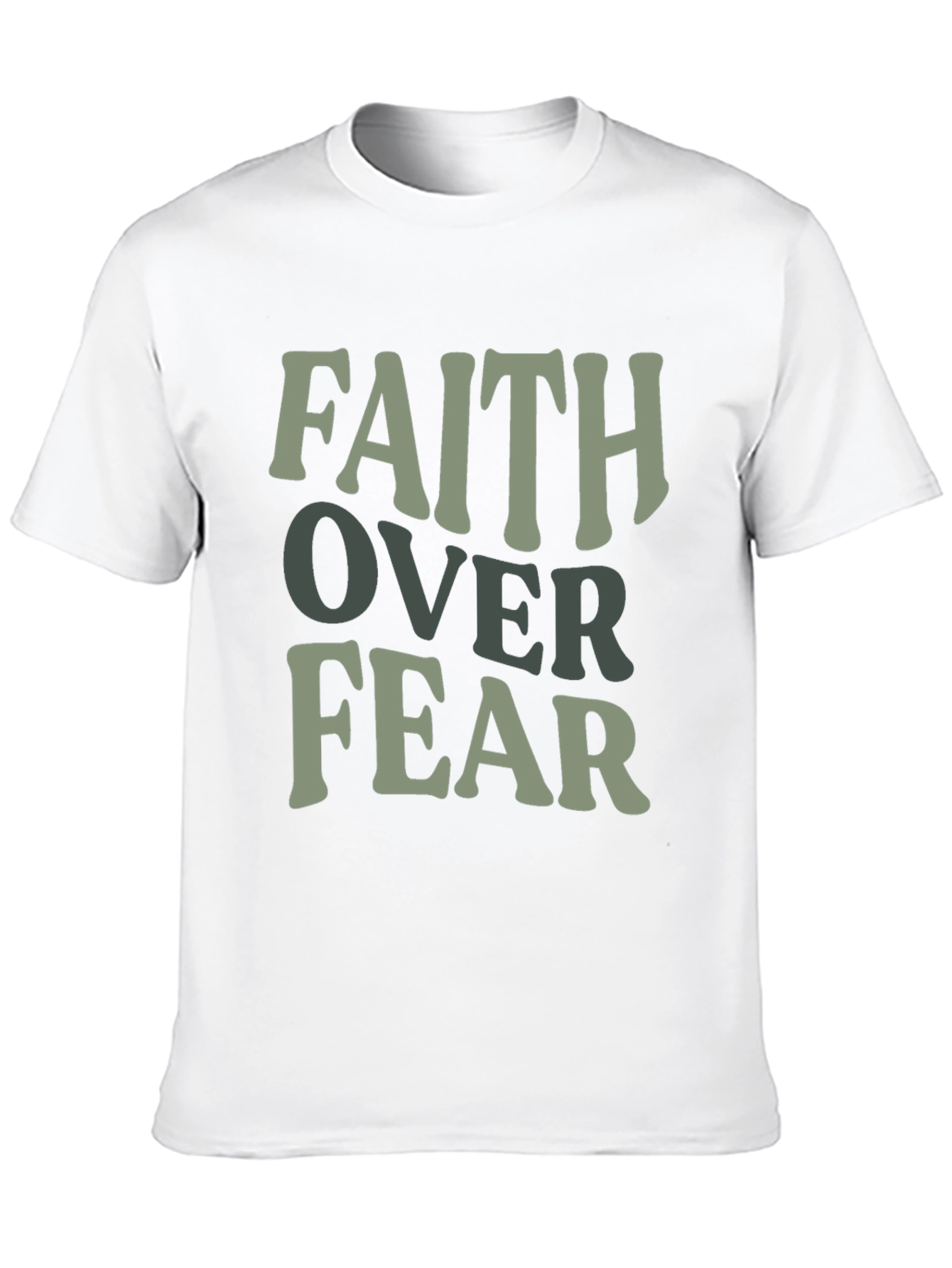 Black Faith Over Fear Graphic T-Shirt - Men's Black Tee view 10