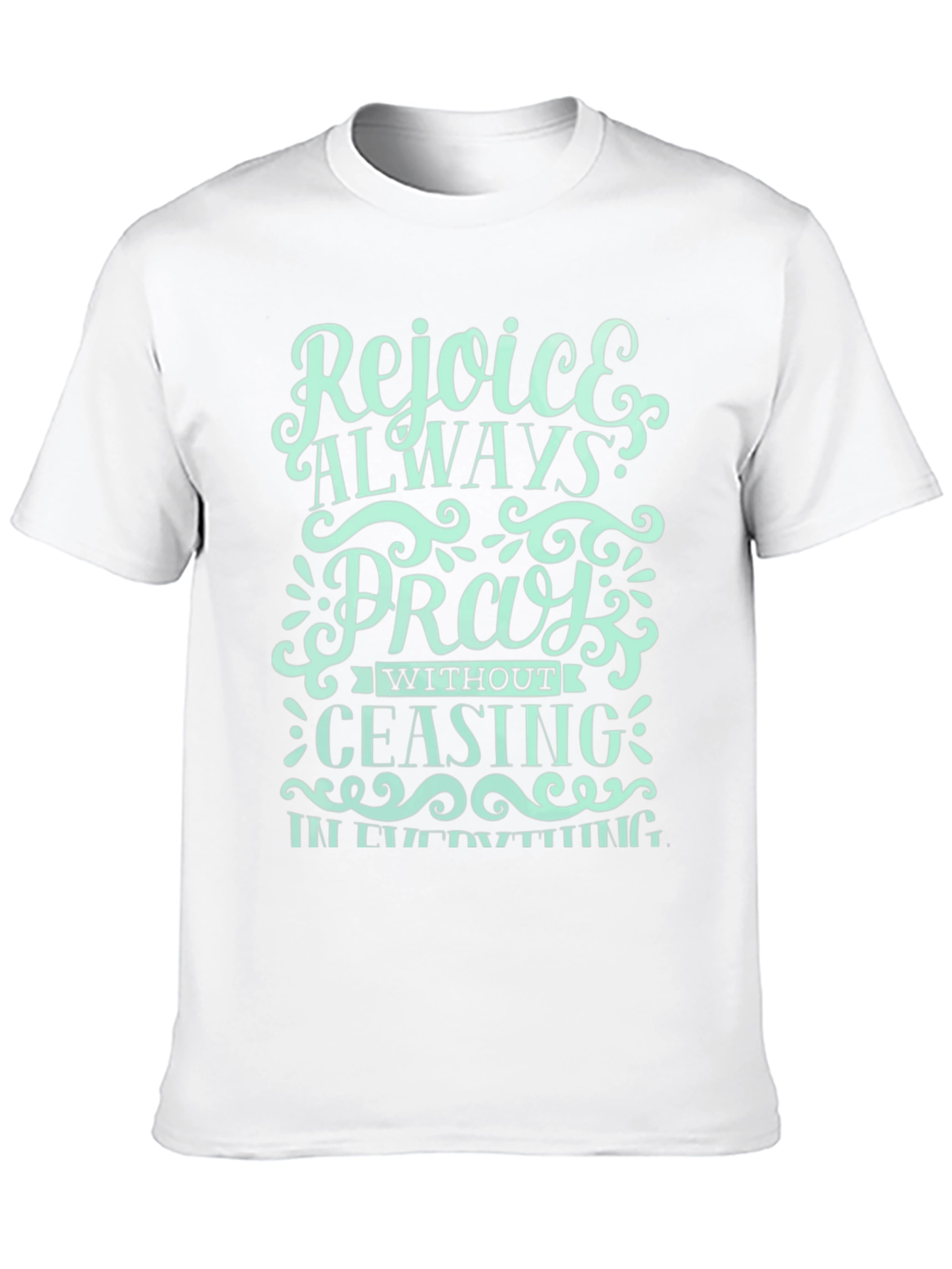 Black Rejoice Always Graphic T-Shirt view 10