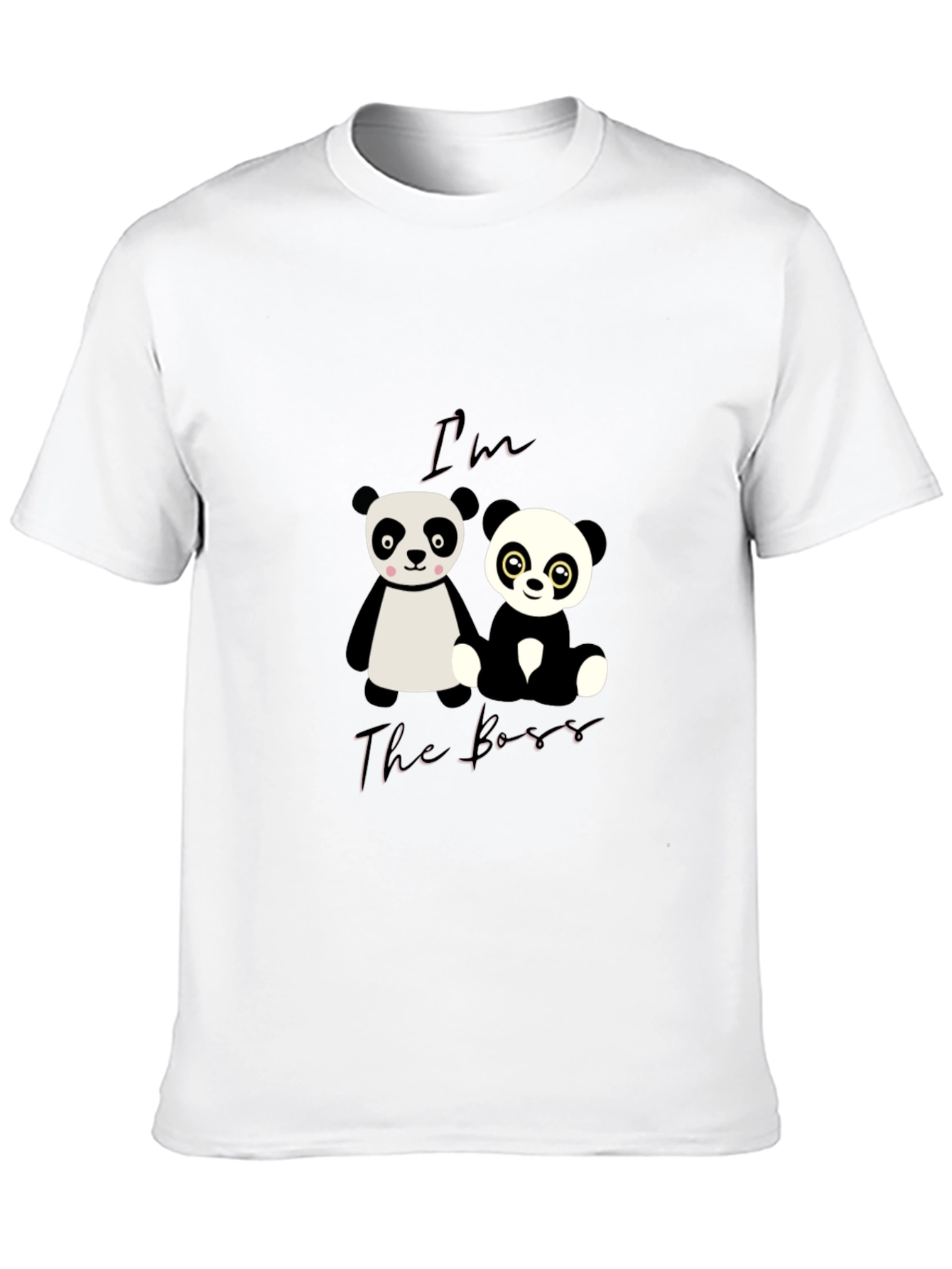 Black I'm The Boss Panda Graphic T-Shirt view 10