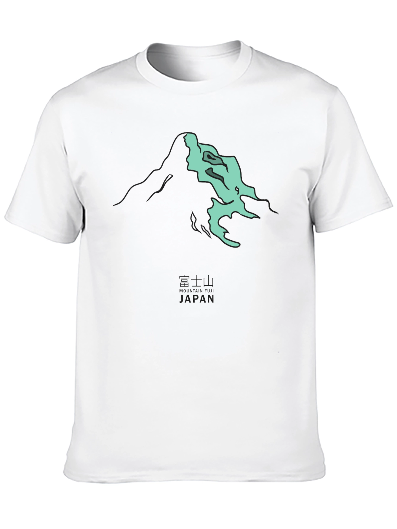 Black Black Mt. Fuji Japan Graphic Tee view 10