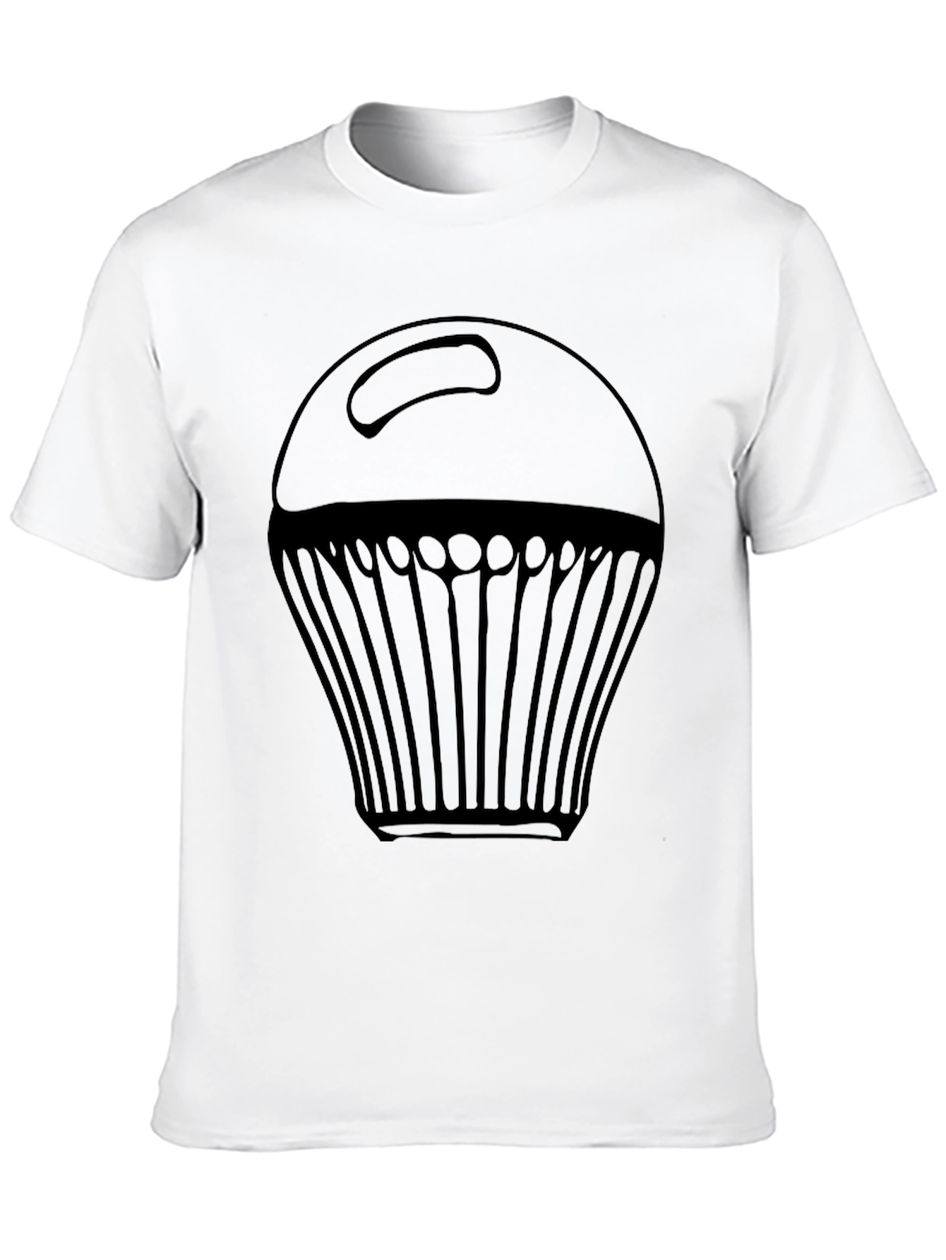 Black Cupcake Graphic Tee - Black Casual Shirt view 10