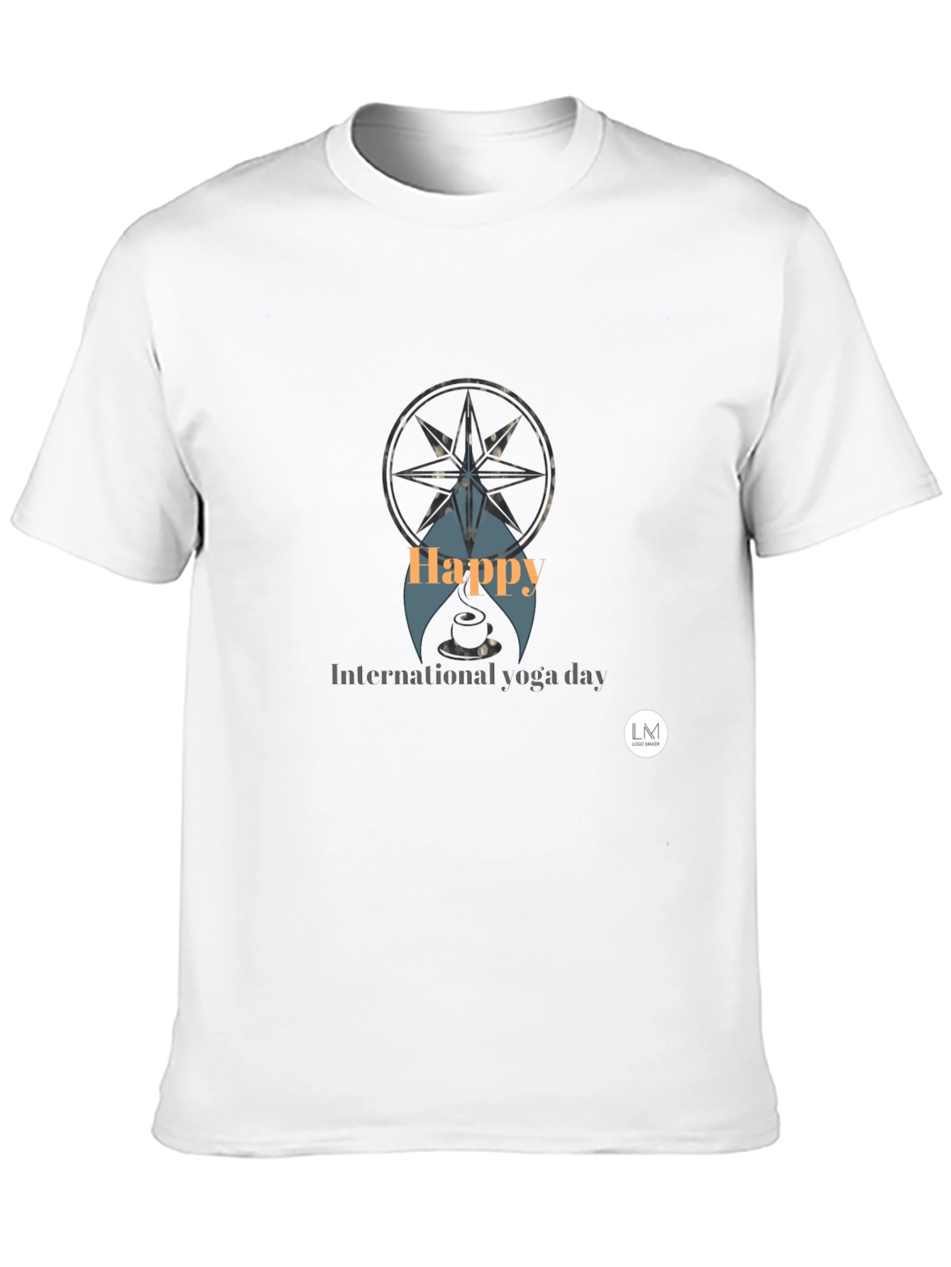 Black Happy International Yoga Day T-Shirt view 10
