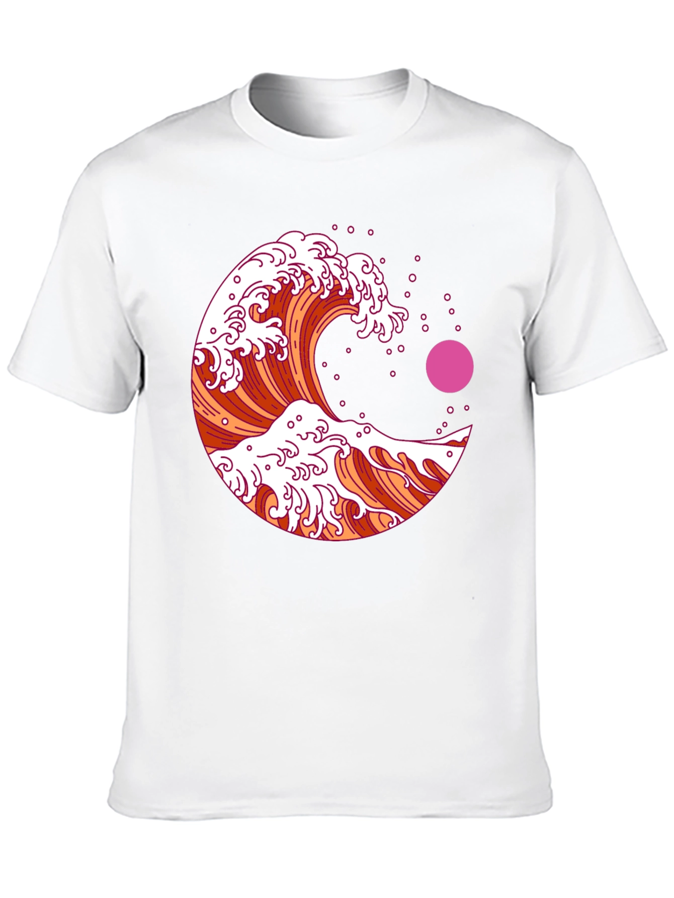 Black Great Wave Graphic Tee - Black view 10