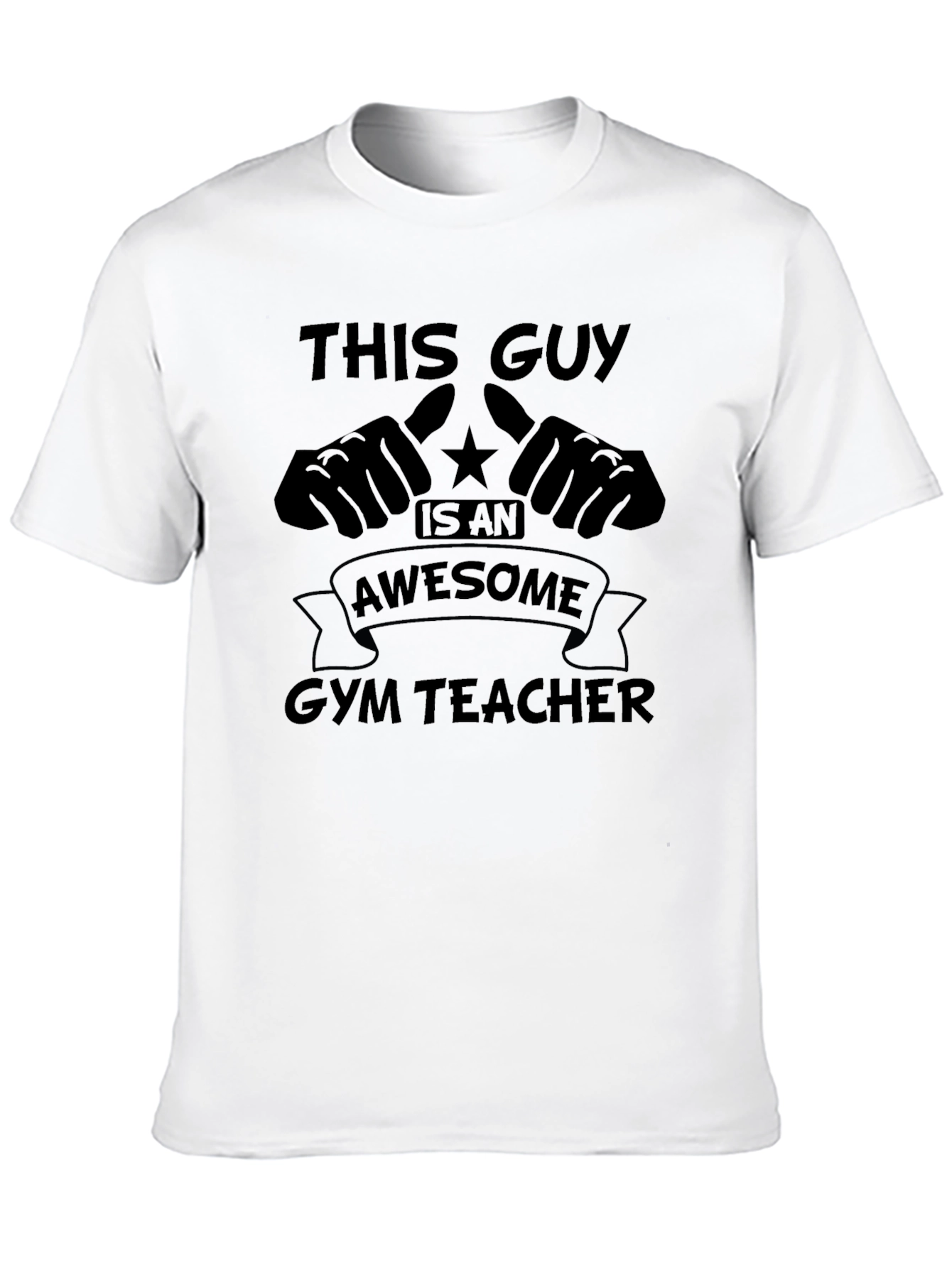 Black Awesome Gym Teacher Graphic T-Shirt - Black view 10