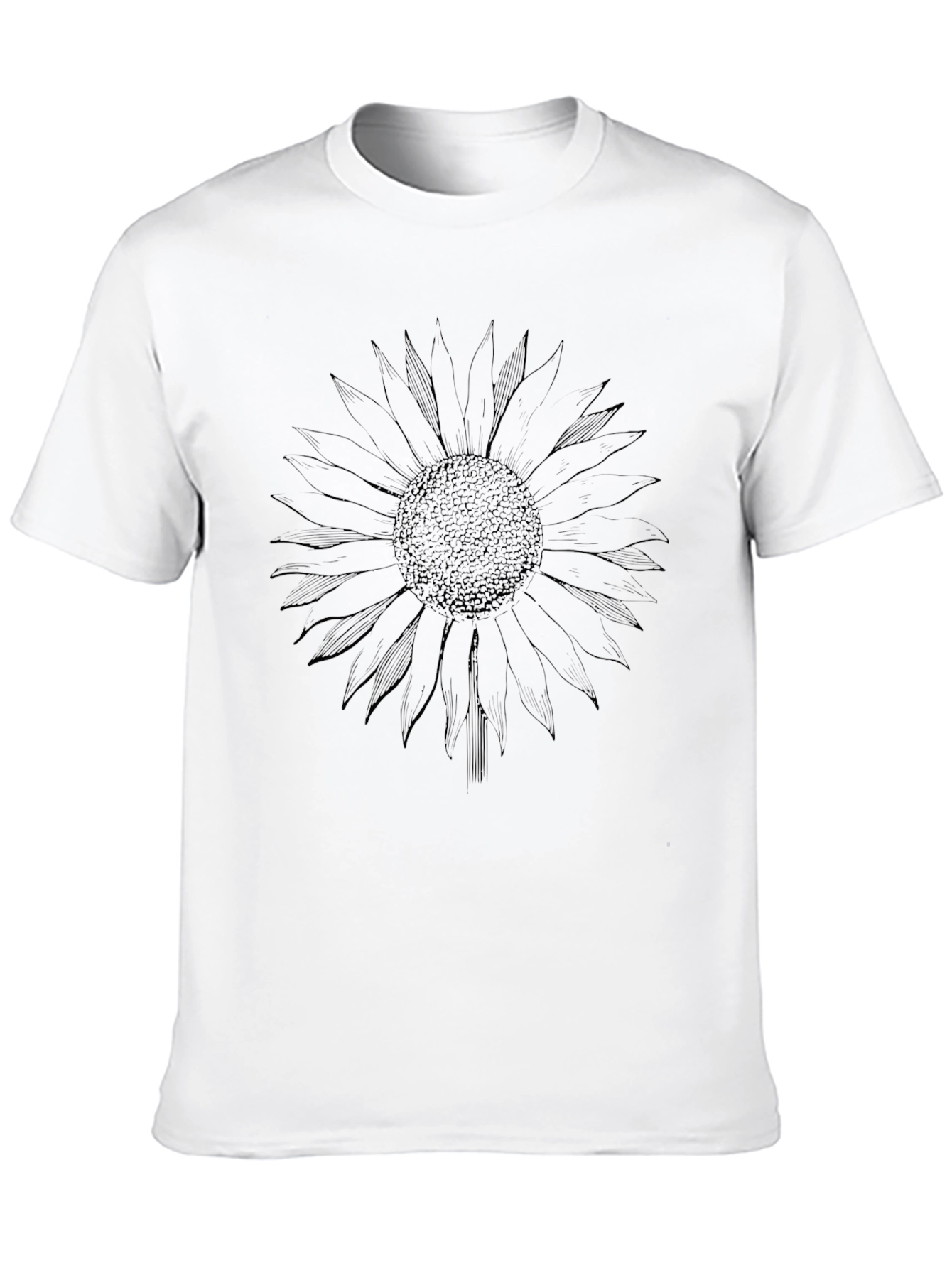 Black Sunflower Graphic Tee - Stylish Black Cotton T-Shirt view 10