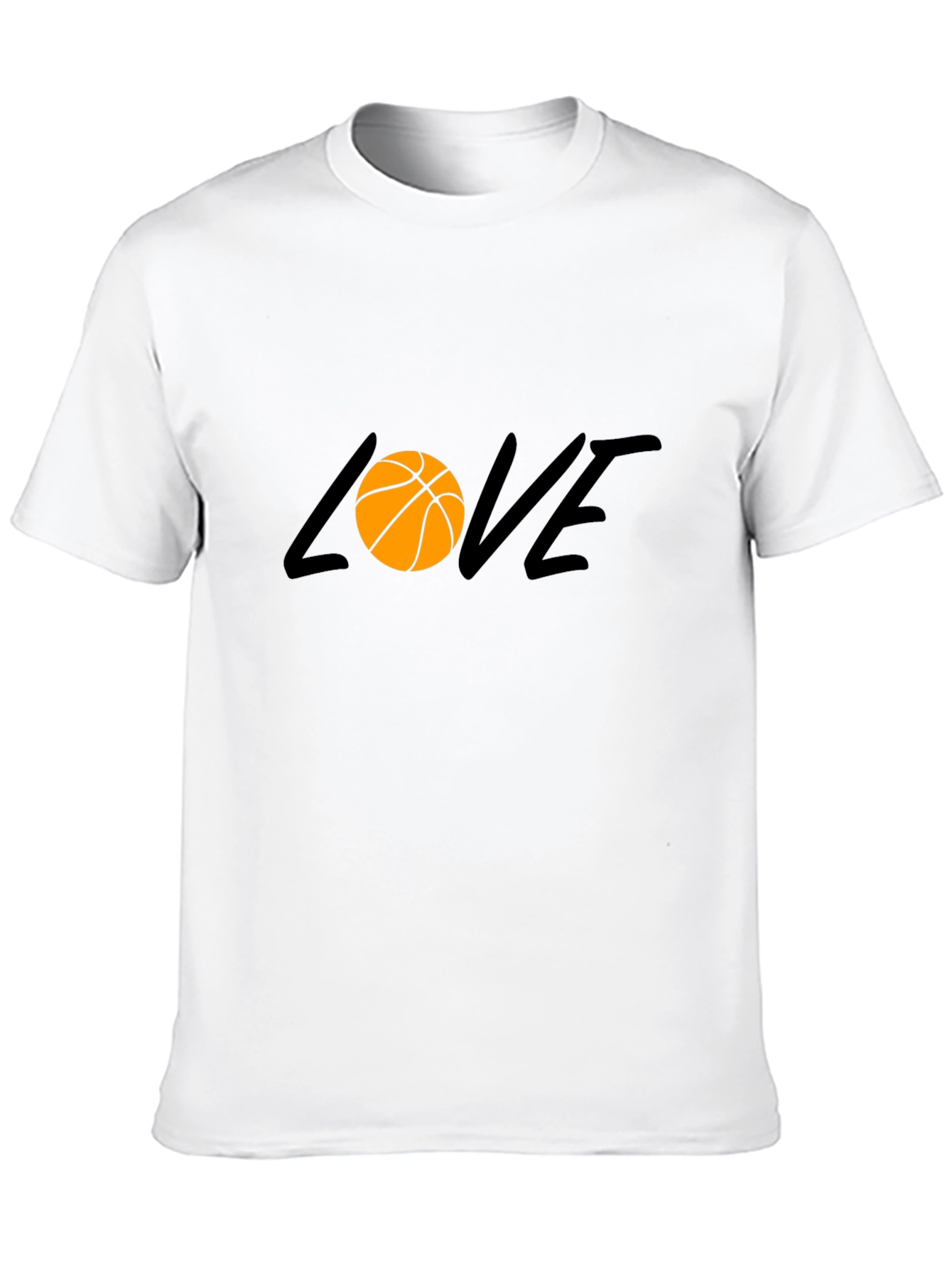 Black Basketball Love Graphic Tee - Black Cotton T-Shirt view 10