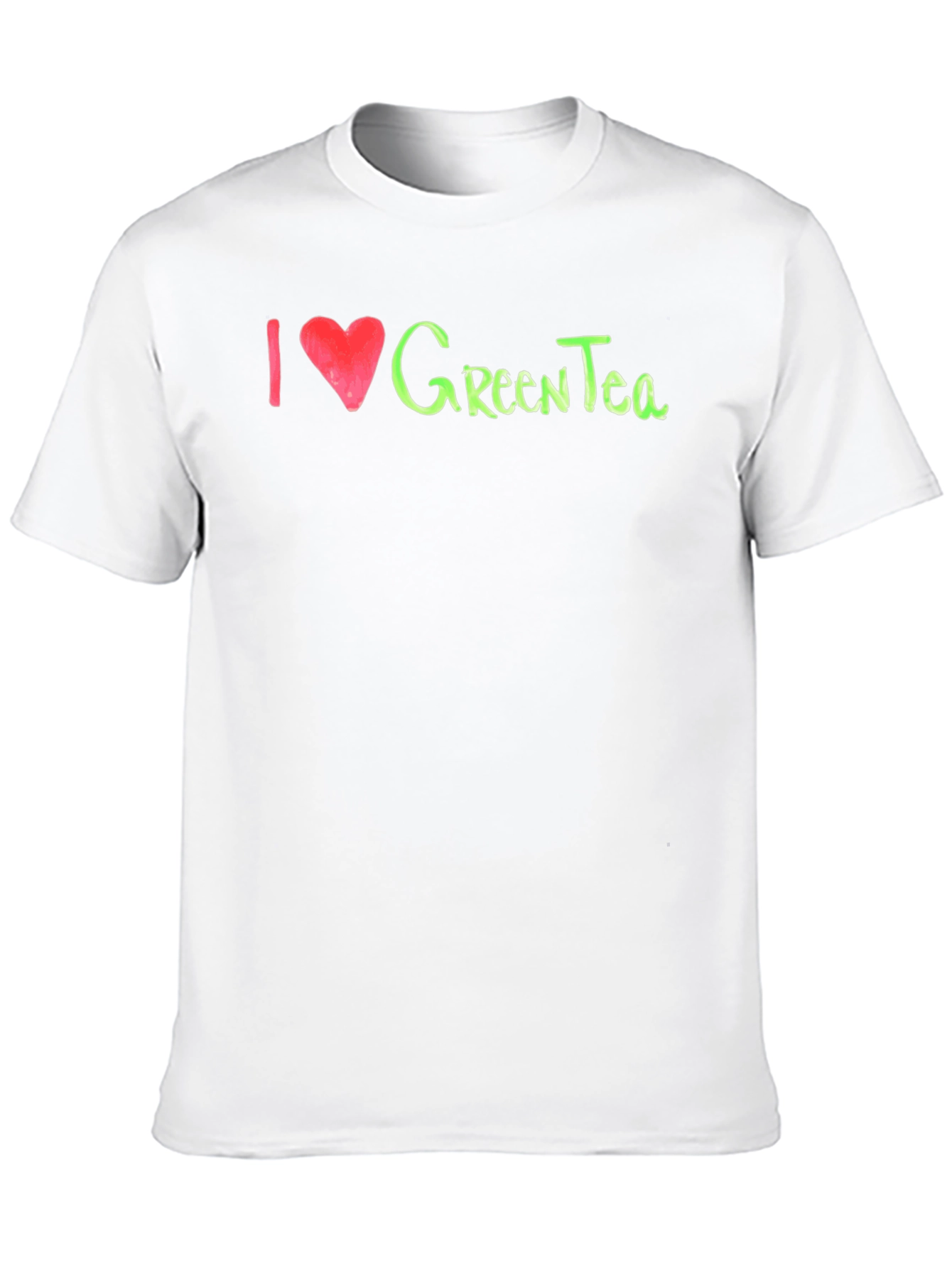 Black I Love Green Tea T-Shirt - Soft Cotton Blend view 10