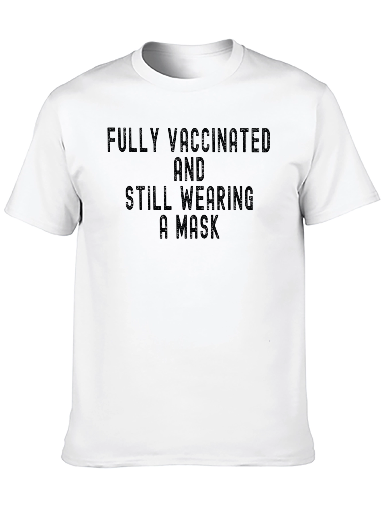 Black Fully Vaccinated Mask T-Shirt view 10