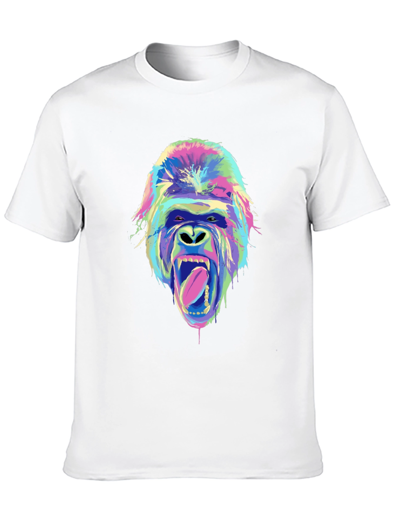 Black Vivid Gorilla Graphic Tee - Unique Streetwear Style view 10