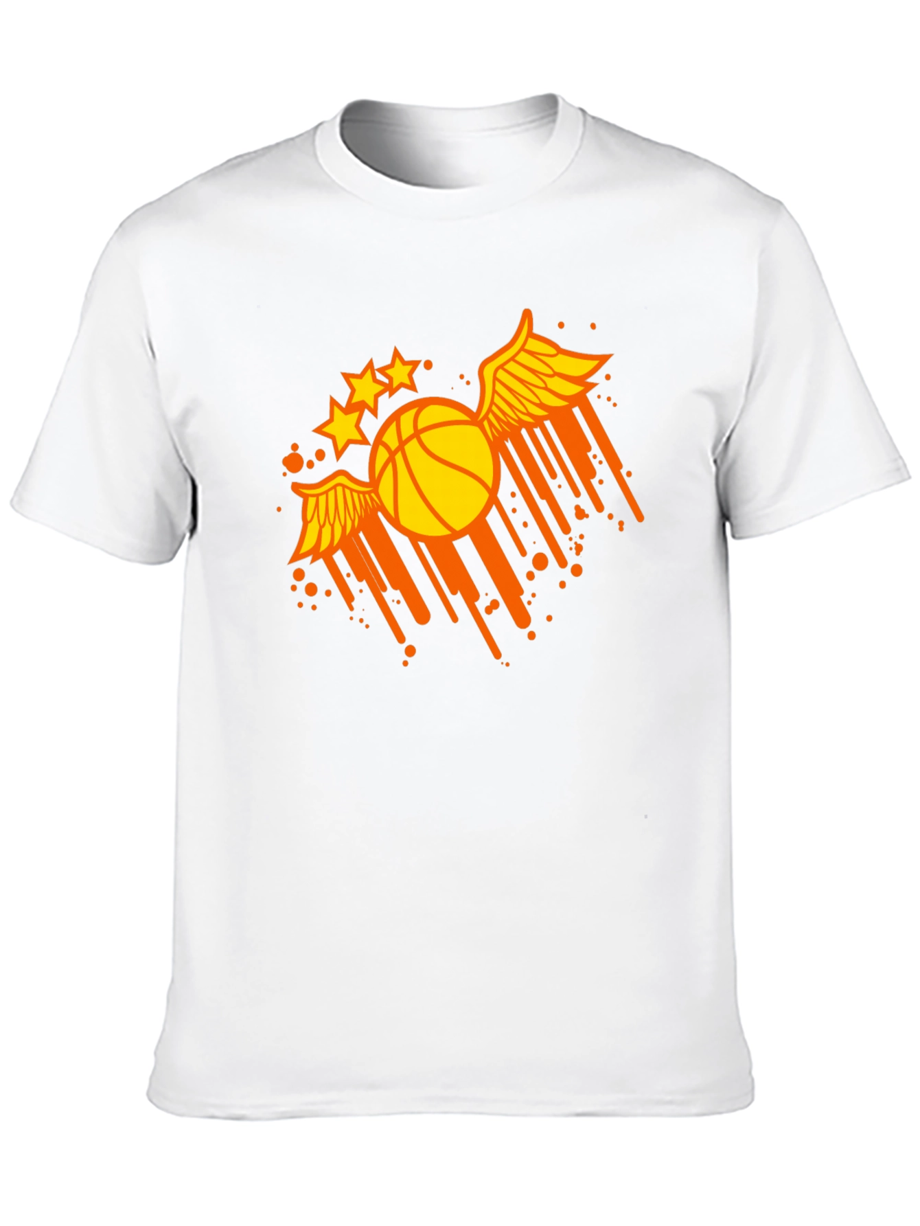 Black Winged Basketball Graphic Tee - Sporty & Stylish view 10