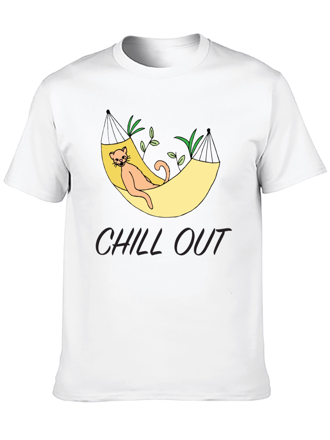 Black Chill Out Cat Hammock Graphic Tee - Relaxed Fit view 10