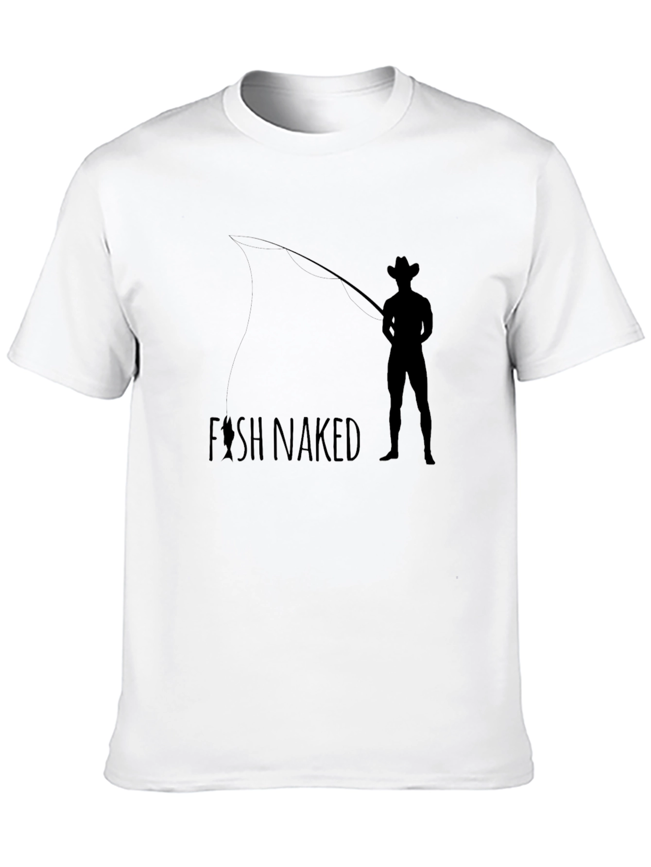 Black Fish Naked T-Shirt - Black Graphic Tee view 10